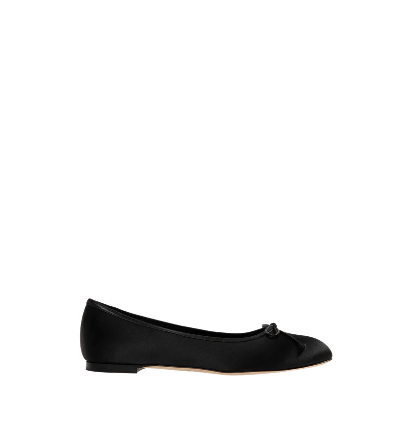 Manolo Blahnik o1h1sh11225 Verallim Suede Ballerinas in Black Size US 8 / IT 38 - 1 Thumbnail