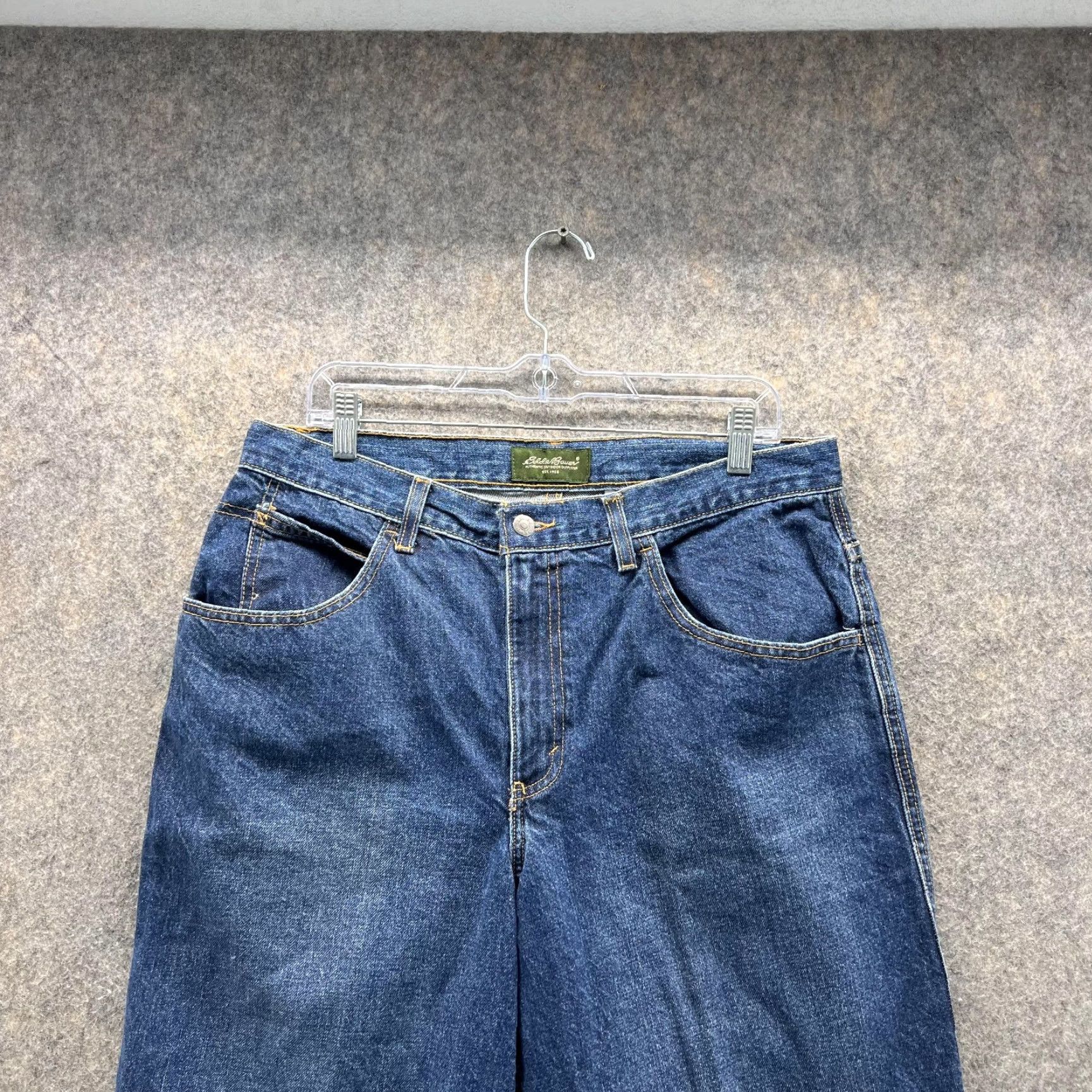 Eddie Bauer VINTAGE Eddie Bauer Jean Shorts Men 34 Blue Denim Casual Hip Hop Jorts Bermuda 5-Pocket Design Baggy 34 Mens Regular Denim Size US 34 / EU 50 - 2 Thumbnail