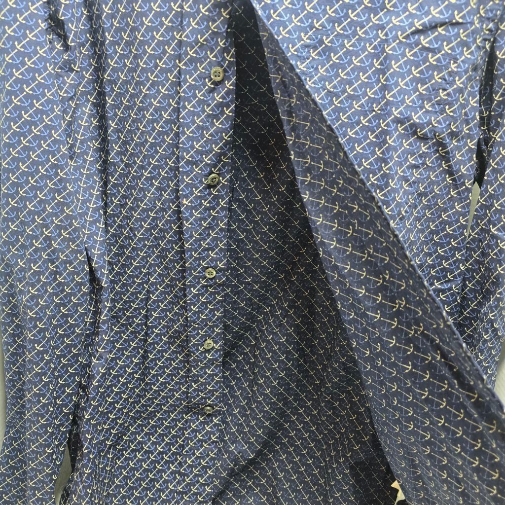 Ralph Lauren Men's Ralph Lauren Blue Anchor Print Button Down Shirt XL Size US XL / EU 56 / 4 - 3 Thumbnail