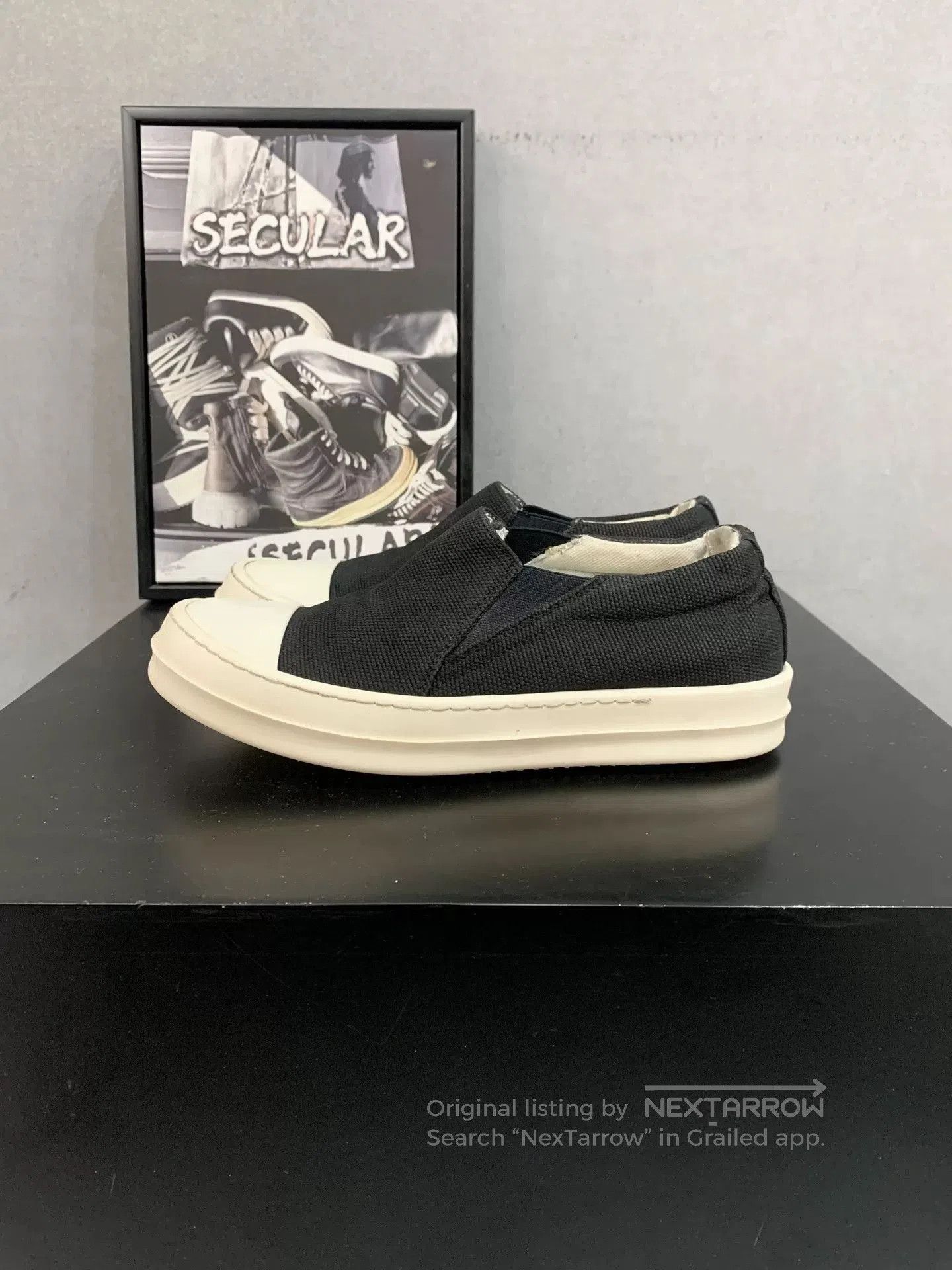 Rick Owens Drkshdw Rick Owens DRKSHDW Canvas Slip. Size US 5 / IT 35 - 3 Thumbnail