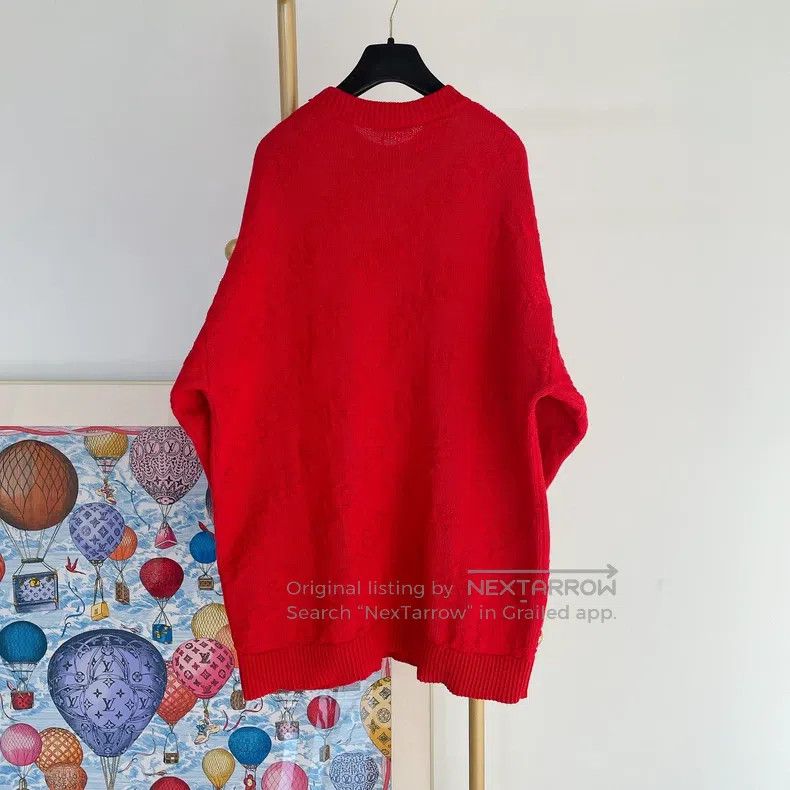 Balenciaga Balenciaga Red Knit Logo Top Size US XS / EU 42 / 0 - 2 Thumbnail