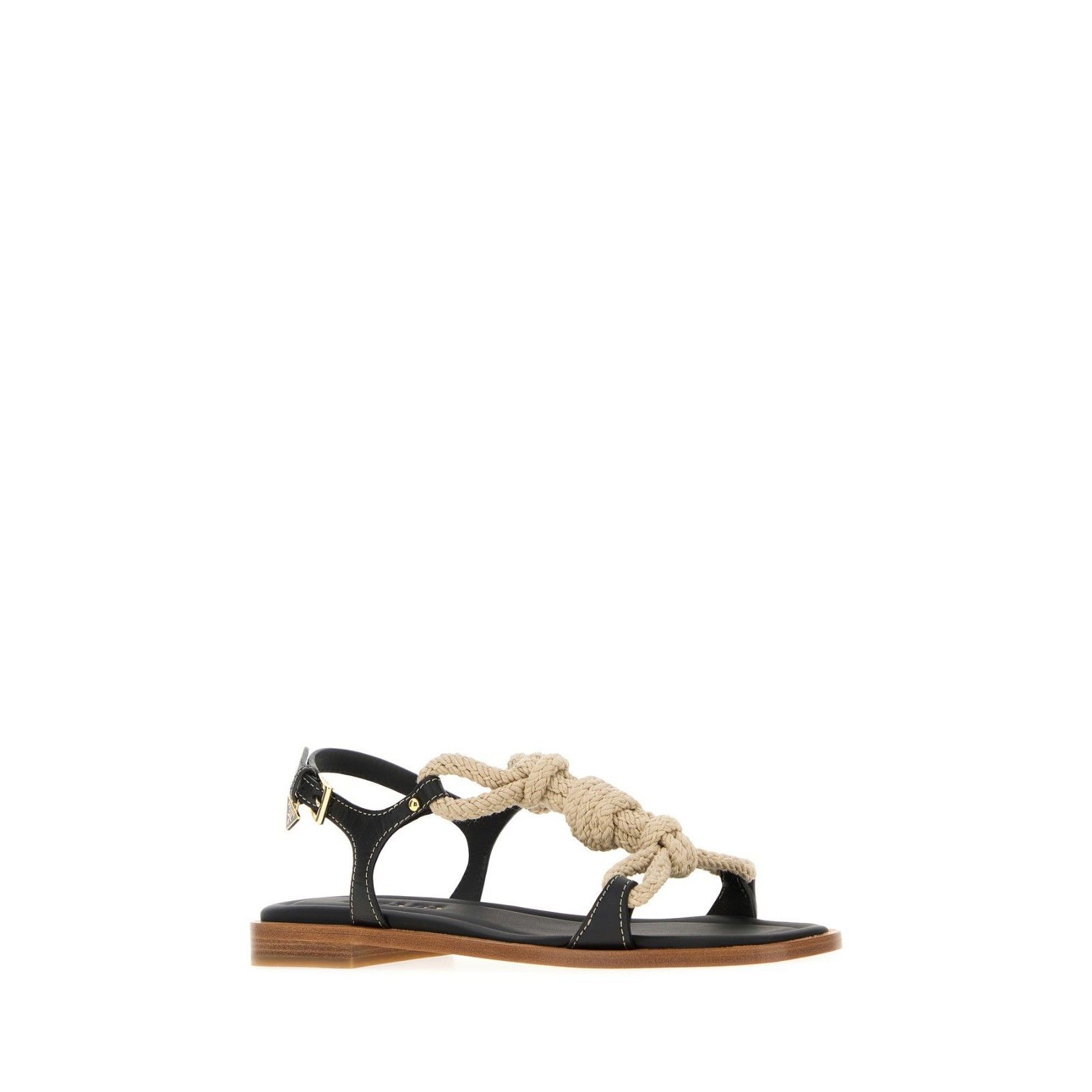 Prada PRADA Two Tone Black Fabric Leather Sandals New & Authentic Size US 7 / IT 37 - 2 Thumbnail