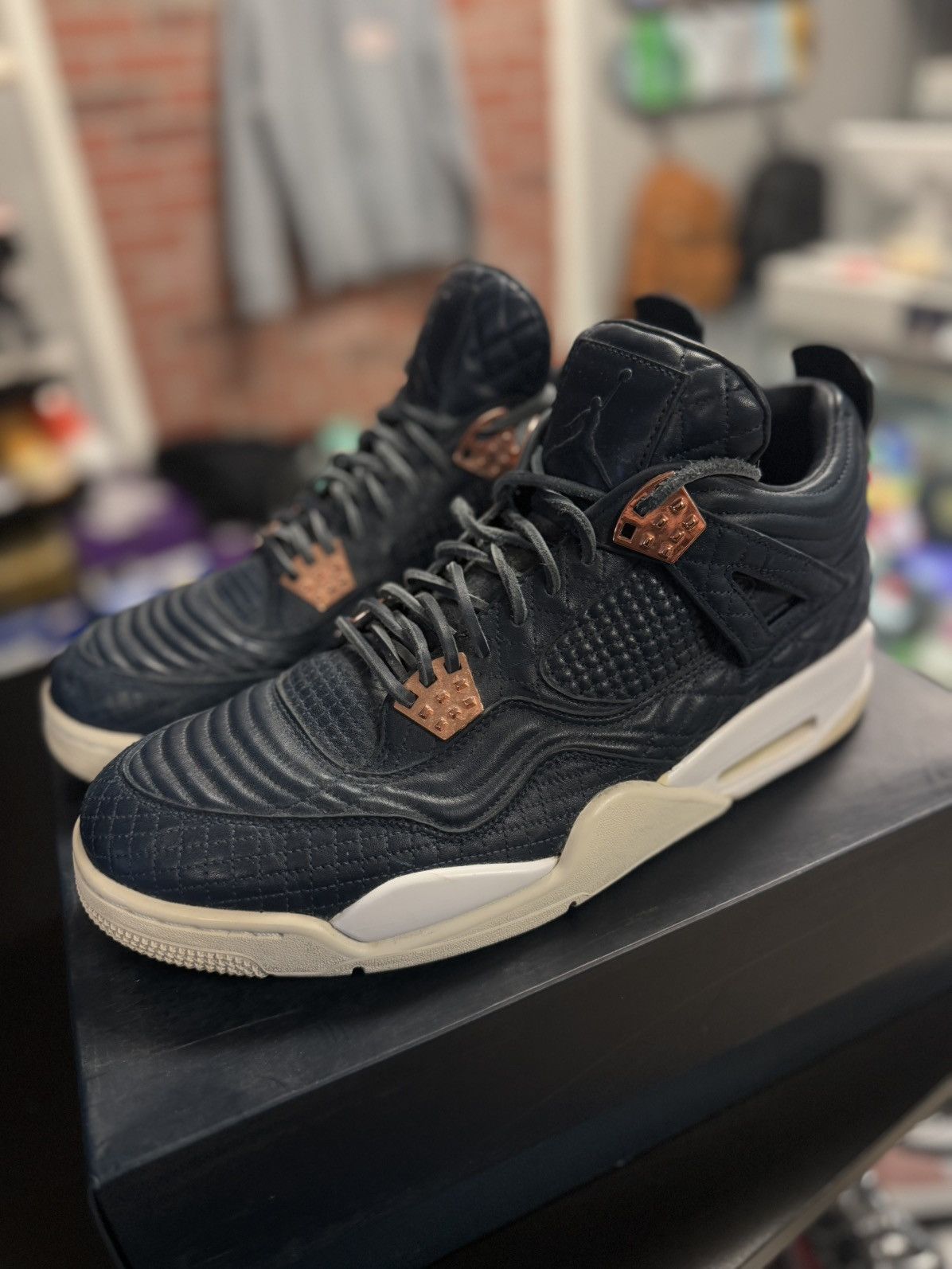 Jordan Brand × Nike Premium Jordan 4 Retro - 'Obsidian' (Size 12.5) RARE 2016 Size US 12.5 / EU 45-46 - 6 Thumbnail