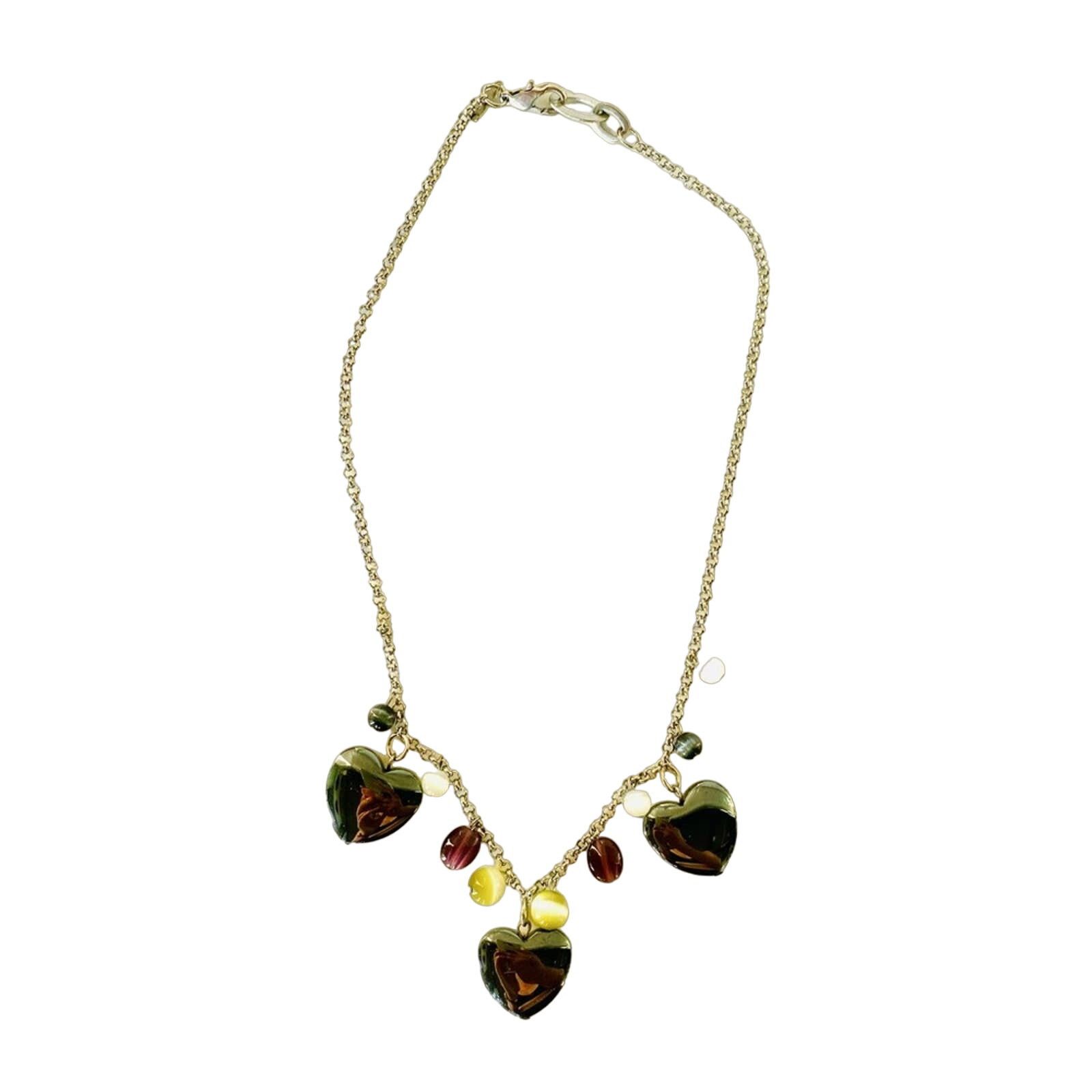 Vintage NORDSTROM VINTAGE Silver Layer Heart Bead Necklace Jewelry Size ONE SIZE - 1 Thumbnail