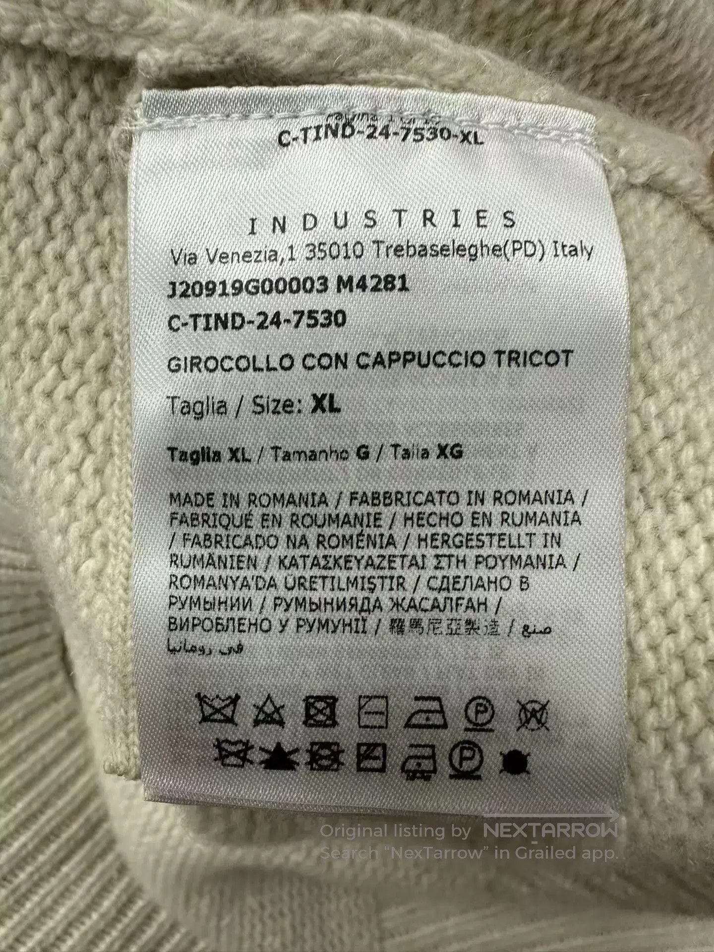 Moncler Beige Knit Hooded Sweater with Front Pocket. Size US XL / EU 56 / 4 - 3 Thumbnail