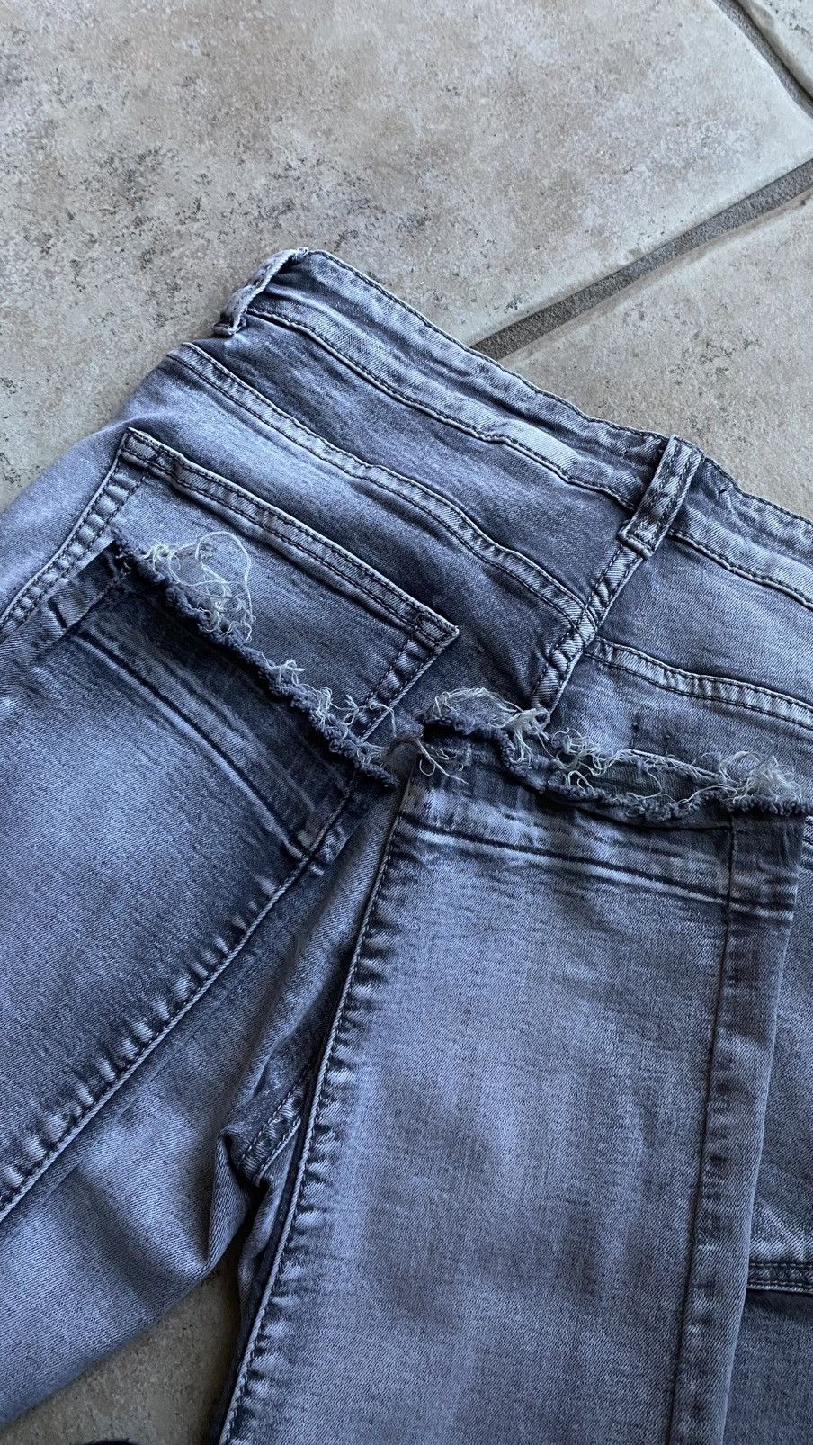 Other Grey stacked distressed jeans Size US 32 / EU 48 - 2 Thumbnail