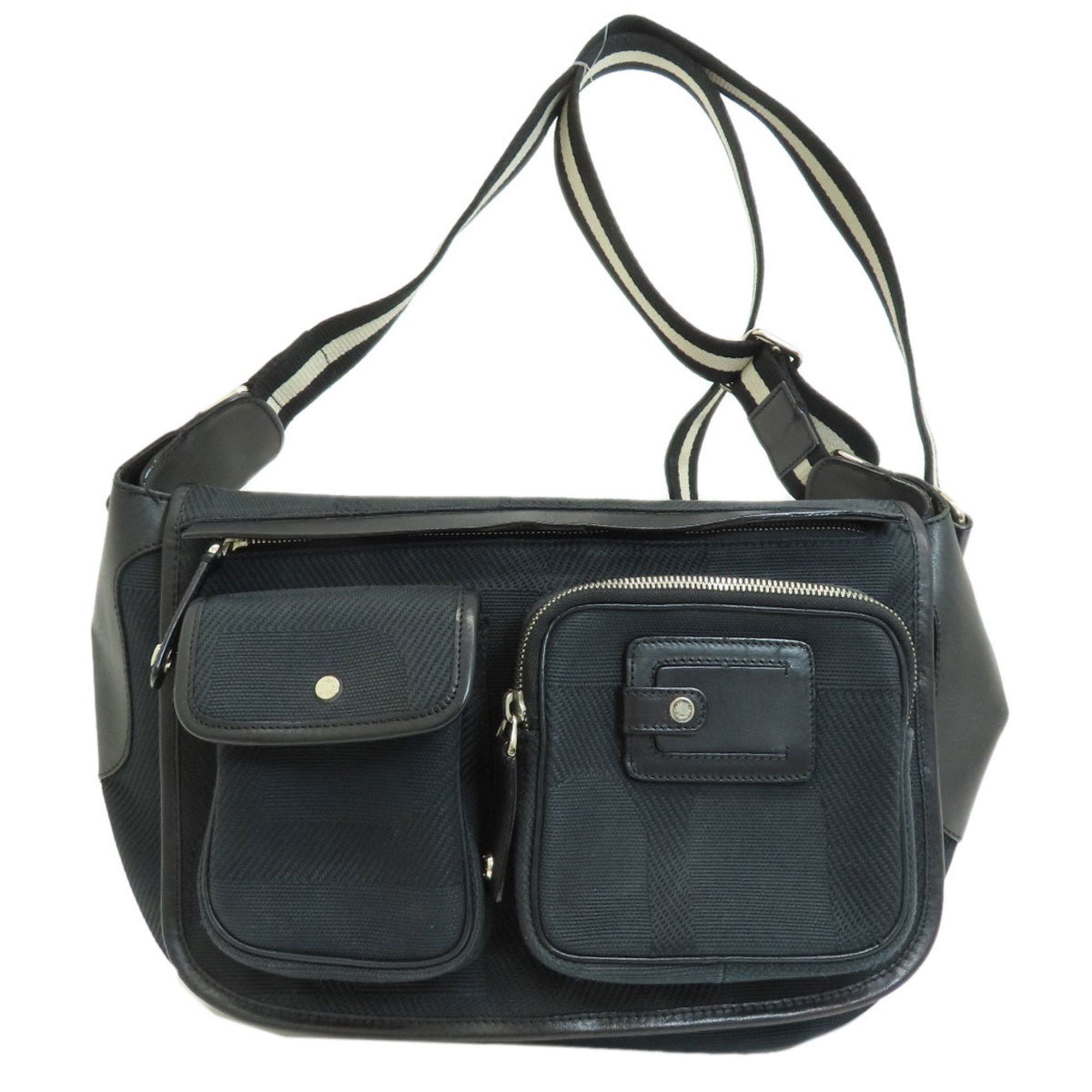 image of Bally B Shoulder Bag Canvas Women's in Black