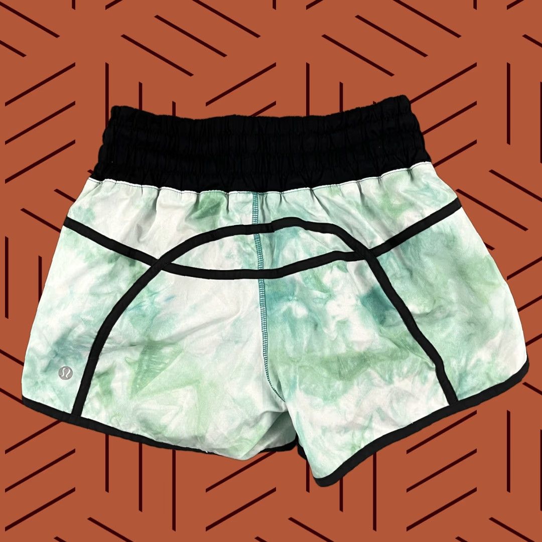Lululemon Lululemon Tracker II Shorts Womens Size 6 Green Tie Dye 4" Lined Running Short Size 28" / US 6 / IT 42 - 1 Thumbnail