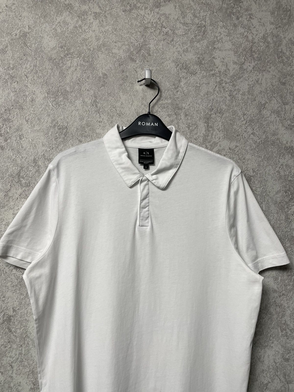 Armani Exchange Armani Exchange White Basic Polo T-Shirt Size US XL / EU 56 / 4 - 2 Thumbnail