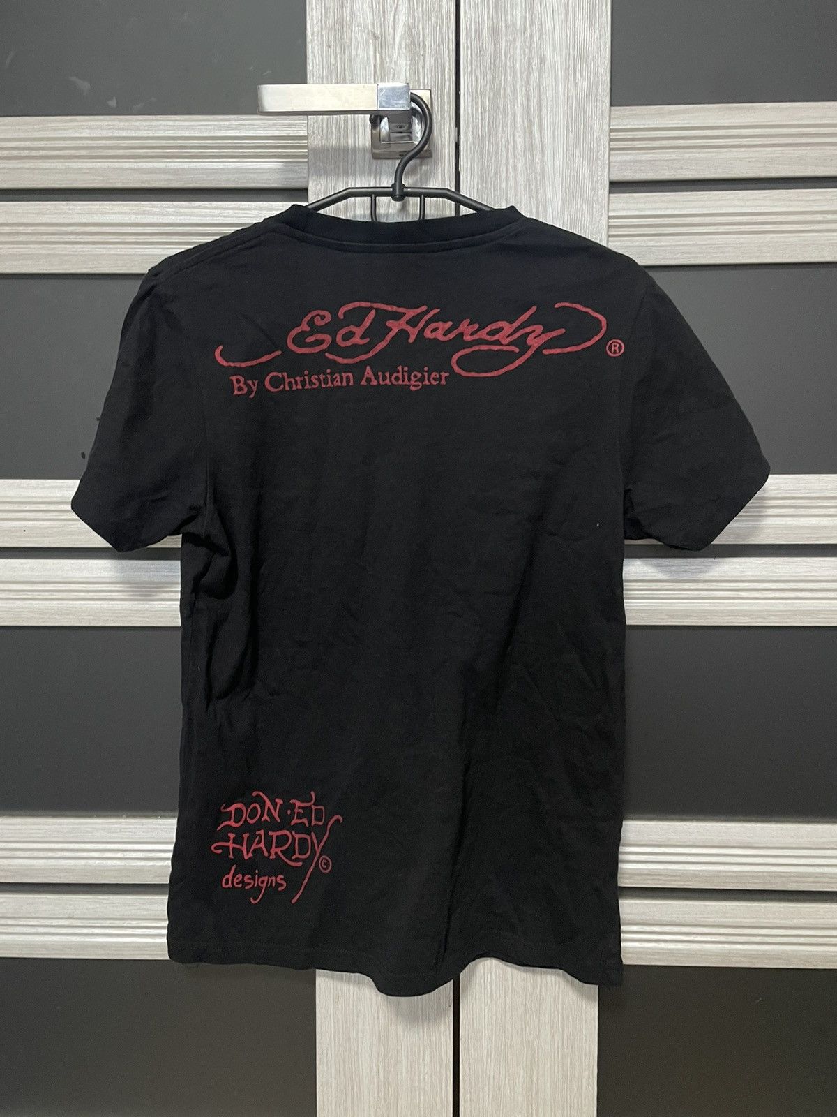 Ed Hardy Vintage Cristian Audigier By Ed Hardy Rhinestones Style Tee Size US L / EU 52-54 / 3 - 2 Thumbnail