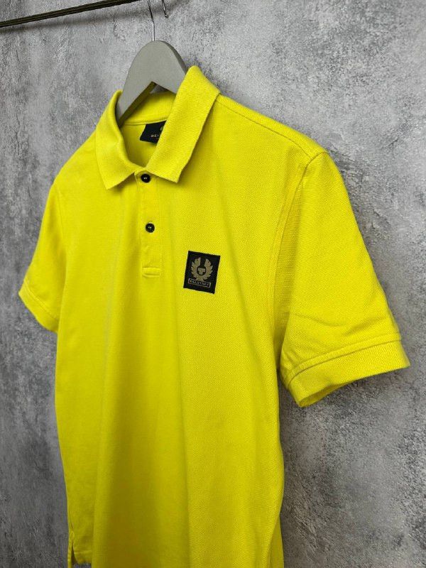 Belstaff Belstaff Polo Shirt Light Yellow Short Sleeve Patch Logo Size US M / EU 48-50 / 2 - 5 Thumbnail