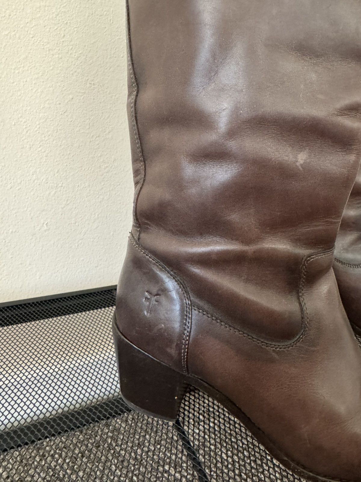 Frye Frye Boots Malorie Button Tall -Dark Grey/brown leather Size US 8.5 / IT 38.5 - 2 Thumbnail