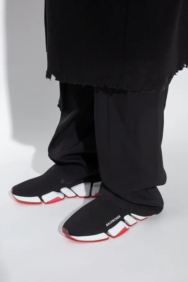 Balenciaga o1tr1nto0525 Speed 2.0 Recycled Knit Sneakers in Multicolor Size US 6 / EU 39 - 2 Thumbnail