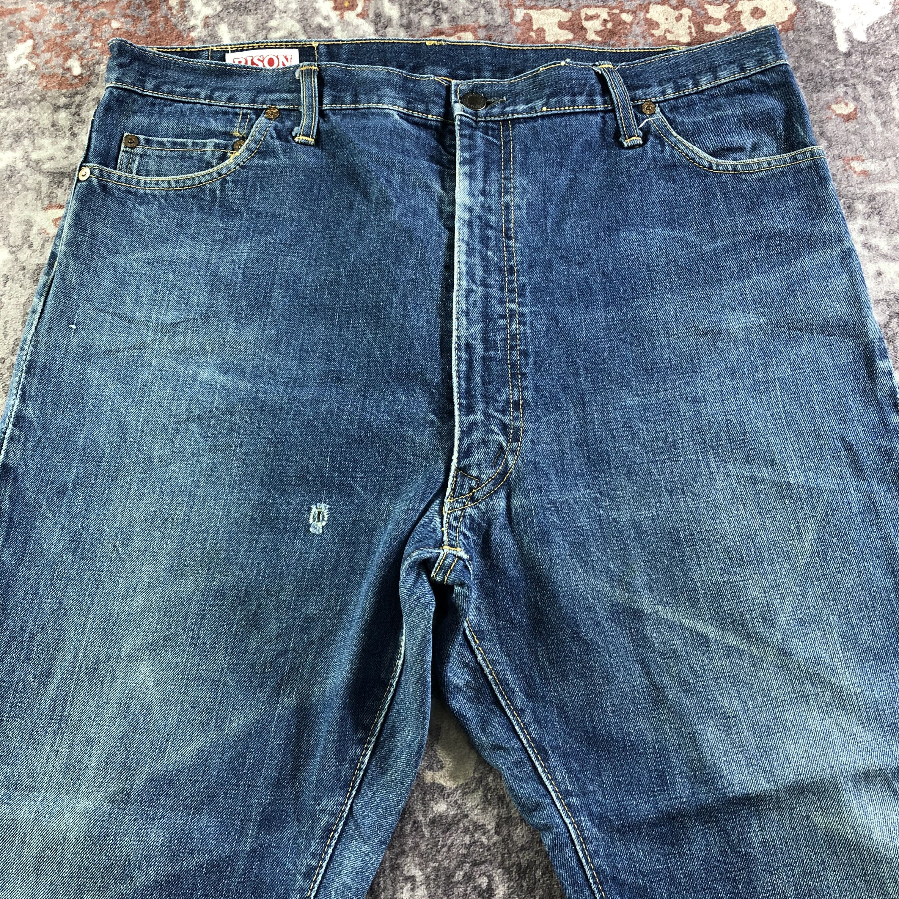 Vintage Vintage 70s Bison Redline Jeans-JM3551 Size US 38 / EU 54 - 3 Thumbnail