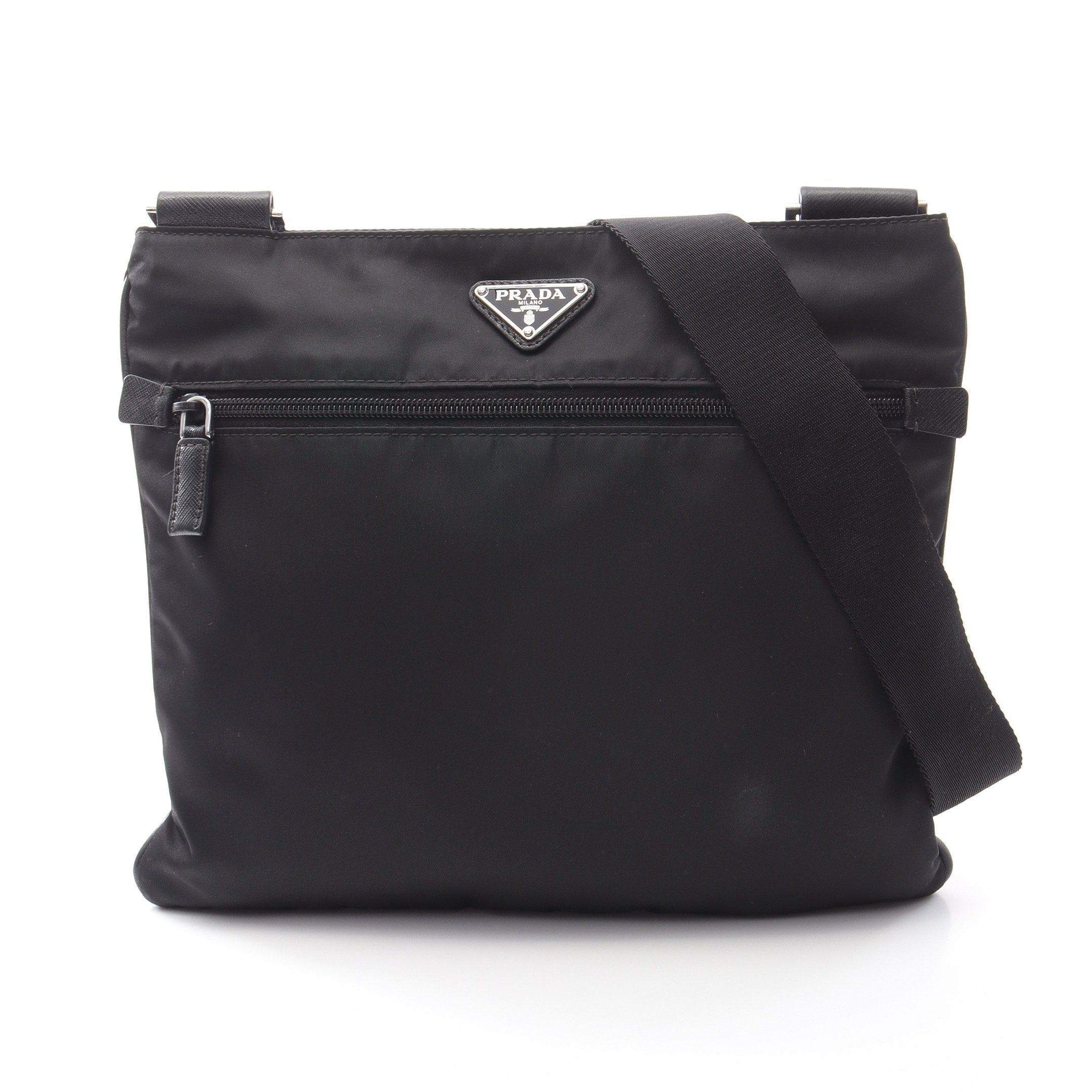 Prada Prada Shoulder Bag Nylon Saffiano Leather Black Size ONE SIZE - 1 Thumbnail
