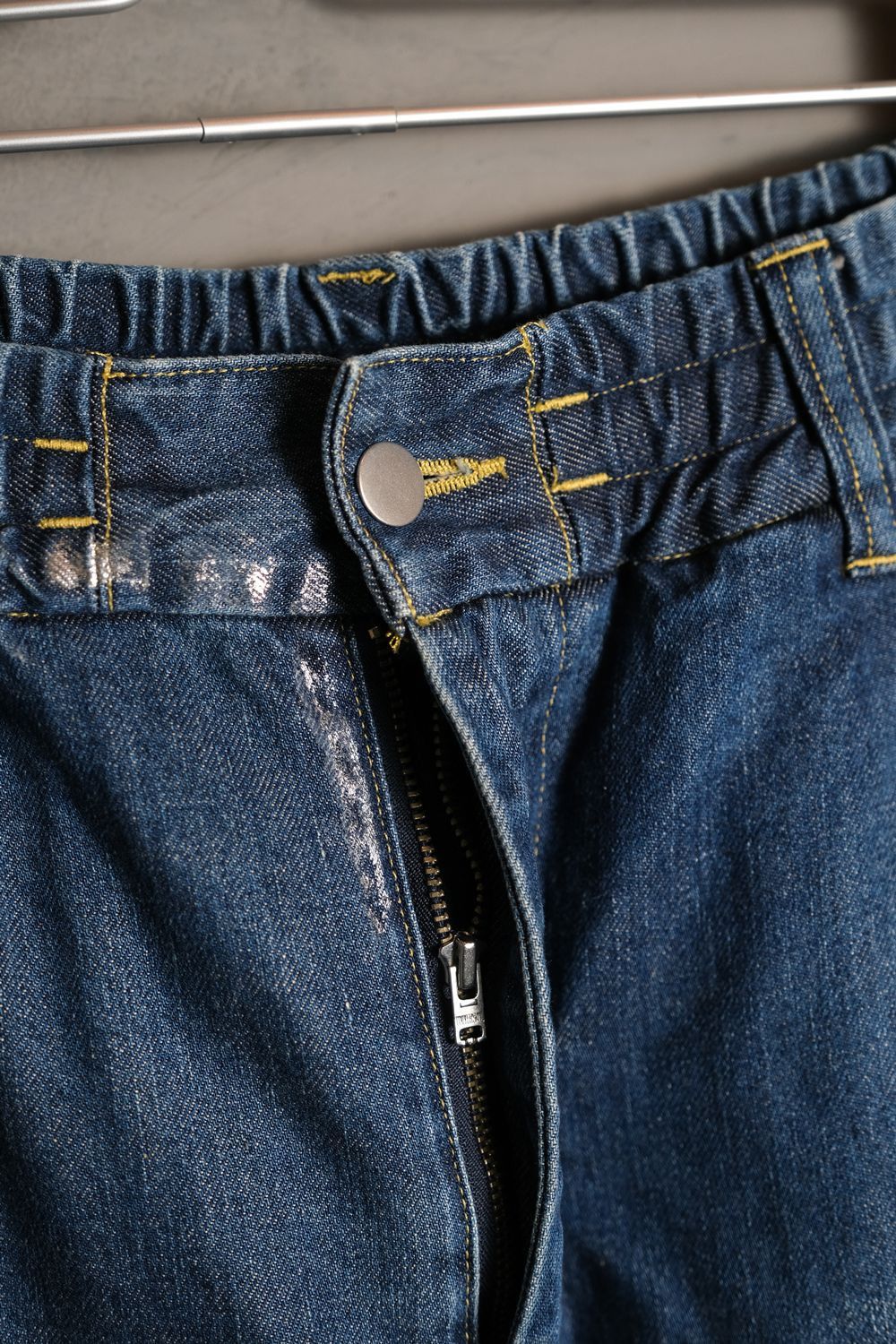 Japanese Brand CLESSTE Silver Print Vintage Wash Selvedge Denim Wide Pants Size US 33 - 4 Thumbnail