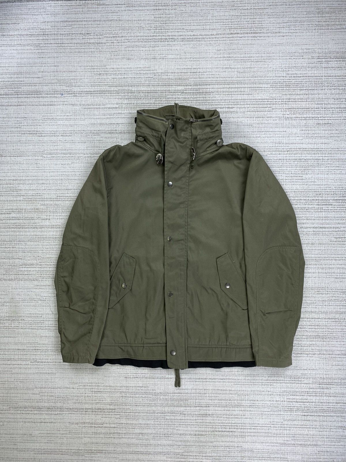 Pre-owned If Six Was Nine X Military B.m Standard Technical Blouson Military Hidden Hoodie Jacket In Green