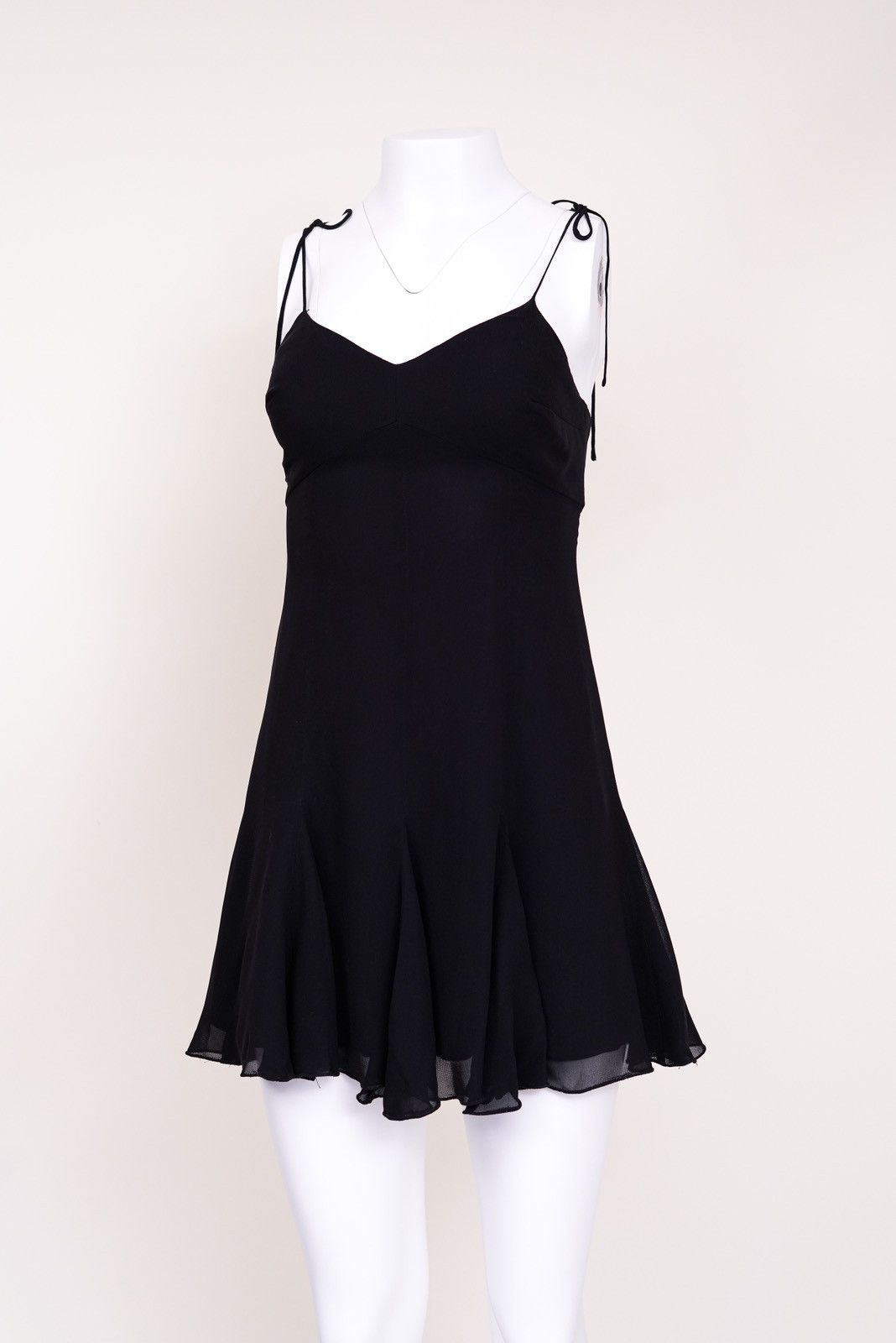 Dolce & Gabbana Dolce & Gabbana S/S 1995 Black Silk Mini Dress Size M / US 6-8 / IT 42-44 - 4 Thumbnail