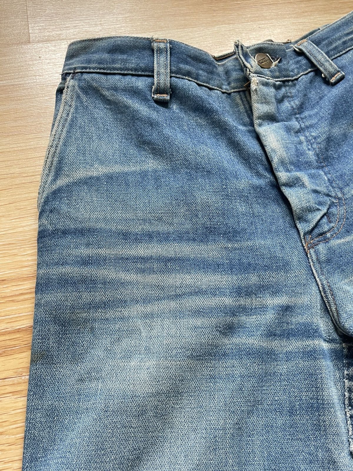 Wrangler Vintage Wrangler 70s Bootcut Talon Faded Distressed size W28 Size US 28 / EU 44 - 15 Thumbnail