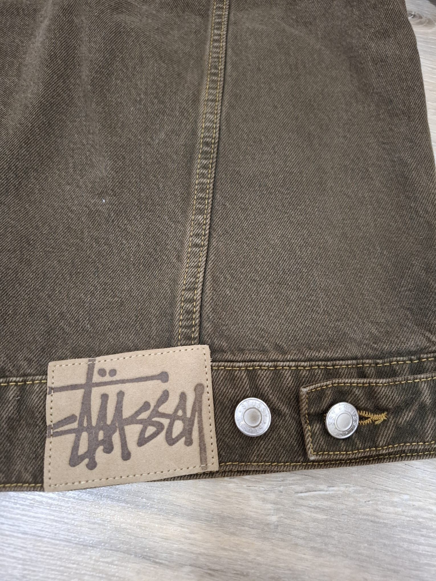 Stussy Trucker Denim Jacket in Mushroom Size US L / EU 52-54 / 3 - 21 Thumbnail