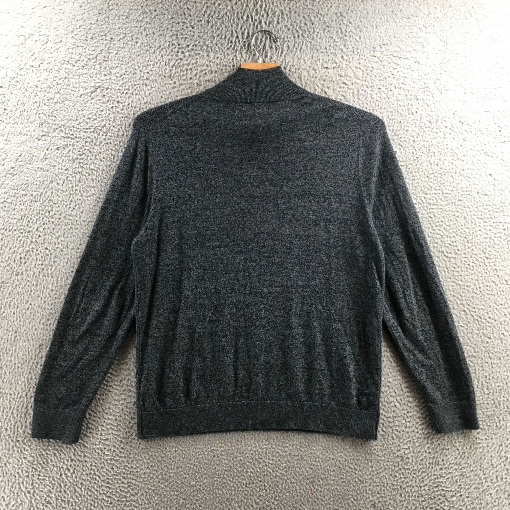 Banana Republic Banana Republic Sweater Mens L Gray Cotton Blend Quarter Zip Knit Pullover Size US L / EU 52-54 / 3 - 2 Thumbnail