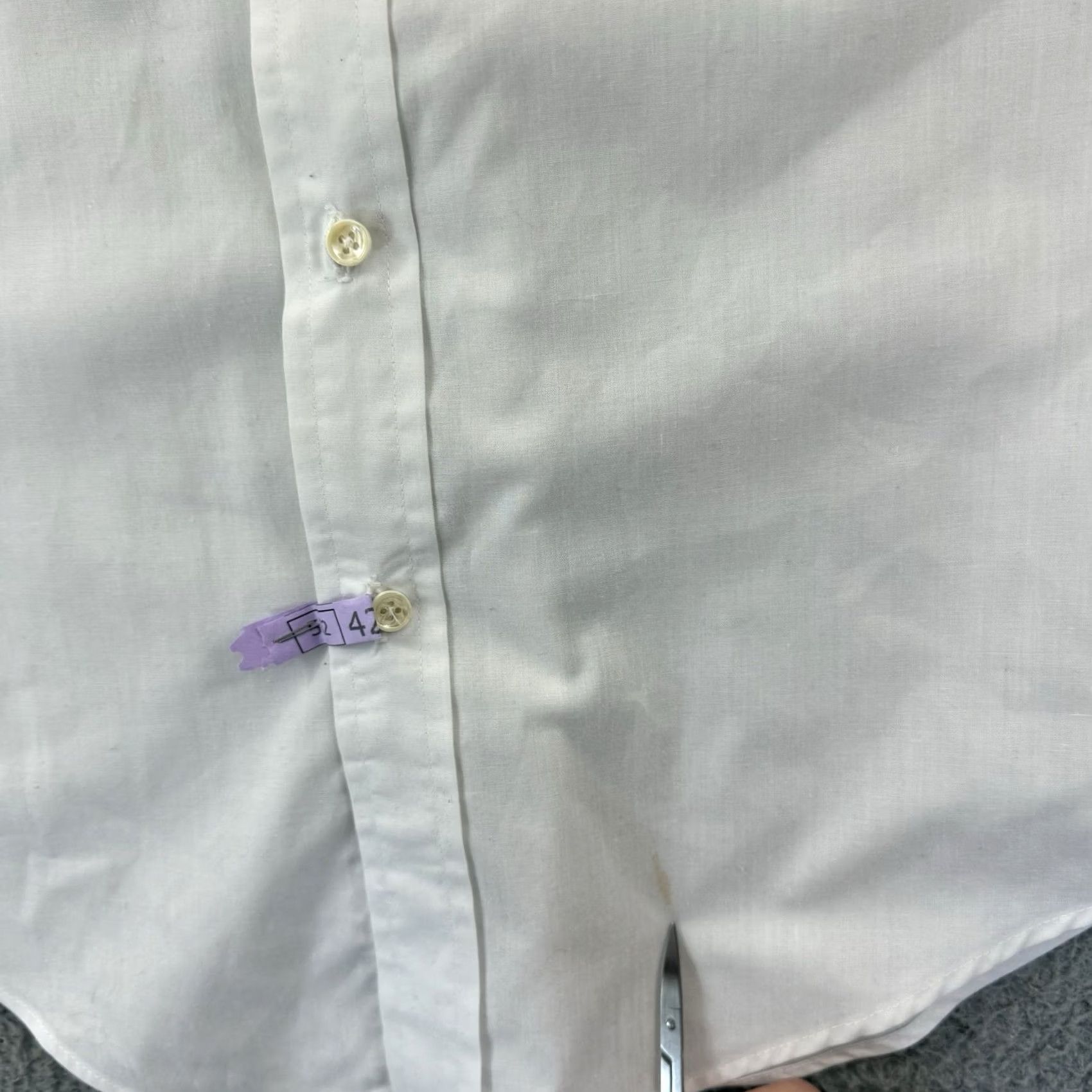 Arrow VINTAGE Arrow Shirt Mens L White Striped 70s Button Up Collared Long Sleeve Dress Shirt USA Size US L / EU 52-54 / 3 - 6 Thumbnail