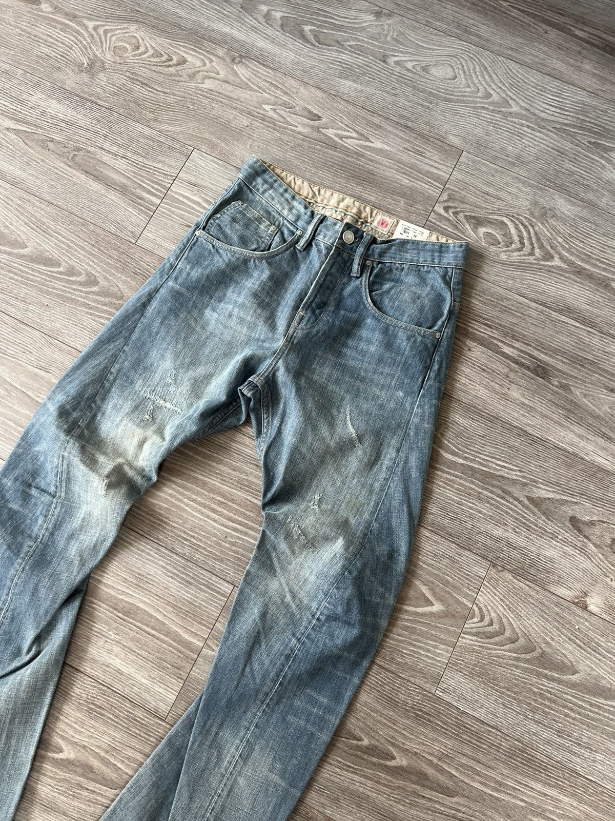 Allsaints Archival Allsaints Japan Denim Spitalfields Knees Jeans Size US 28 / EU 44 - 4 Thumbnail