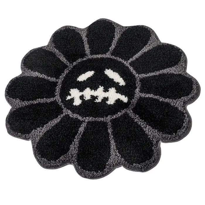Handmade 100cm 3D Handmade Smiley Flower Art Soft Rug Size ONE SIZE - 3 Thumbnail