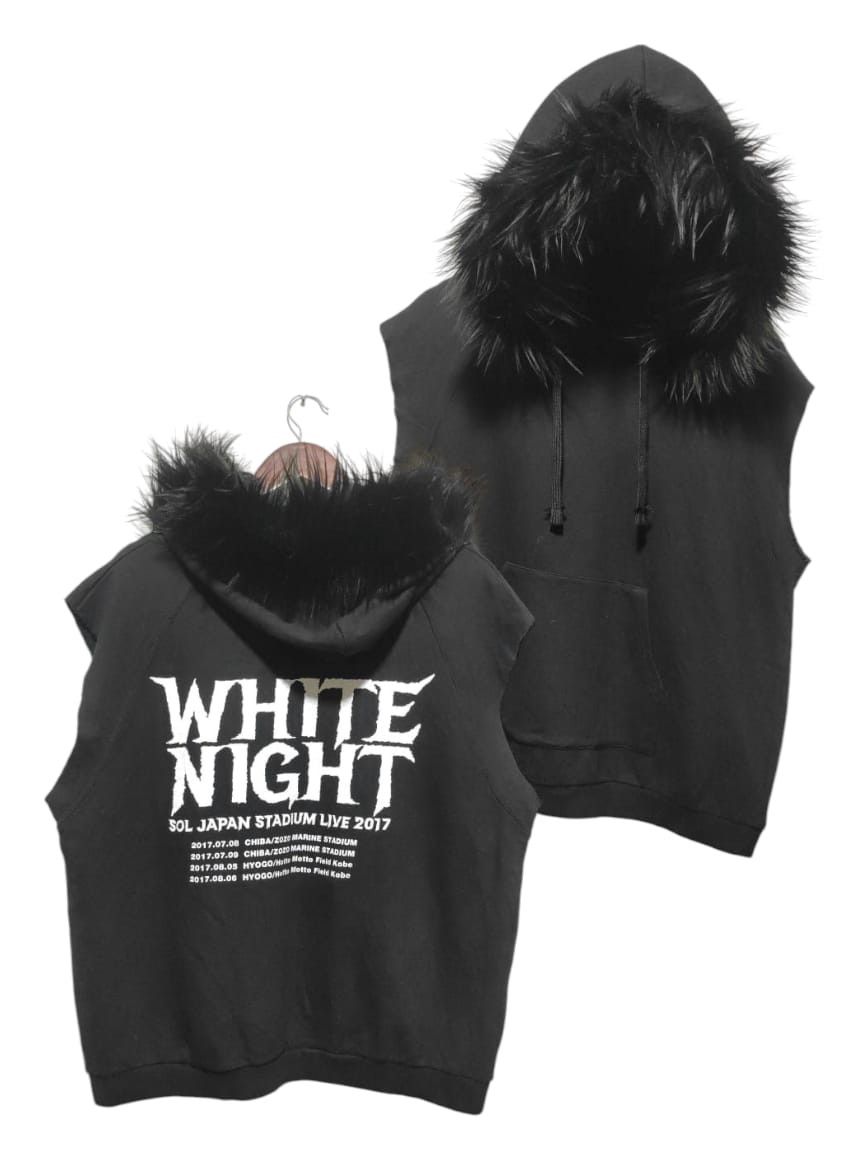 Band Tees White Night Fur Hoodies Sleeveless Band Tour Concert Size US M / EU 48-50 / 2 - 3 Thumbnail