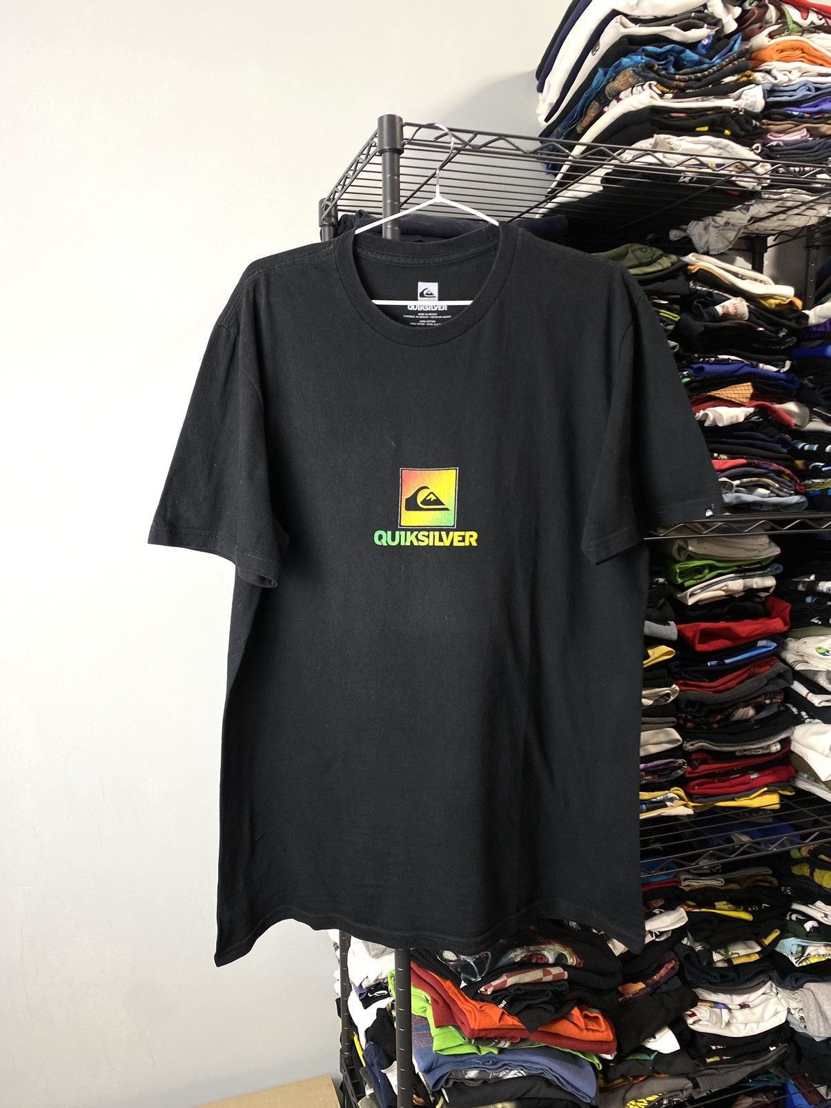 Quiksilver Vintage 2000’s Quiksilver Rasta Gradient T Shirt Surf Style Size US L / EU 52-54 / 3 - 2 Thumbnail