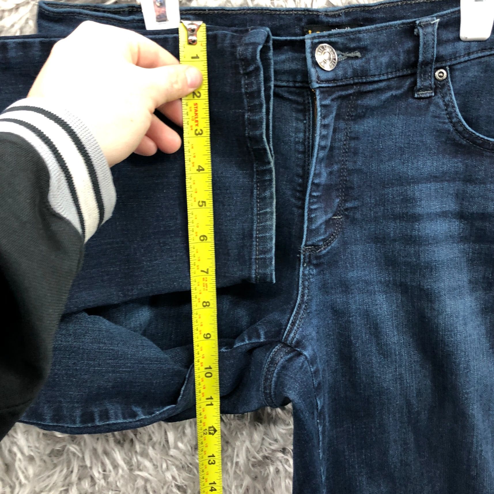 Lee Lee Jeans Womens 6 Jeans Mid Rise Dark Wash Blue Denim Straight Leg Relaxed Fit Womens Lee Jeans Size 28" / US 6 / IT 42 - 4 Thumbnail