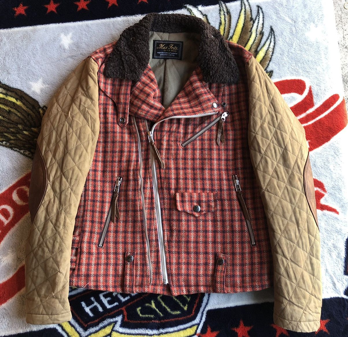 Japanese Brand Vintage Max Fritz Wool + Leather Double Collar Jacket Size US M / EU 48-50 / 2 - 4 Thumbnail