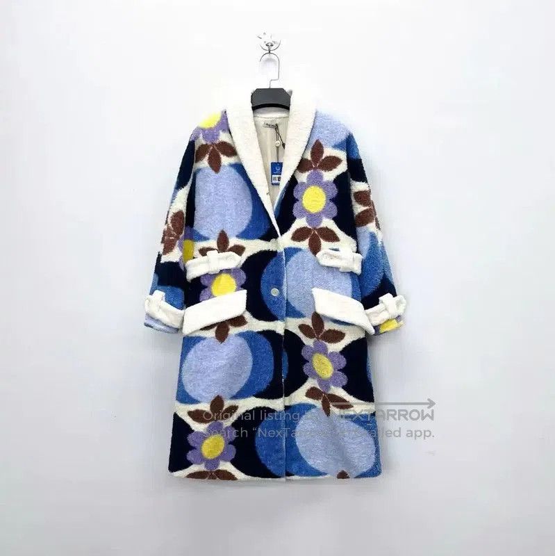 Miu Miu Miu Miu Colorful Cotton Blend Mid-Length Coat . Size M / US 6-8 / IT 42-44 - 1 Thumbnail