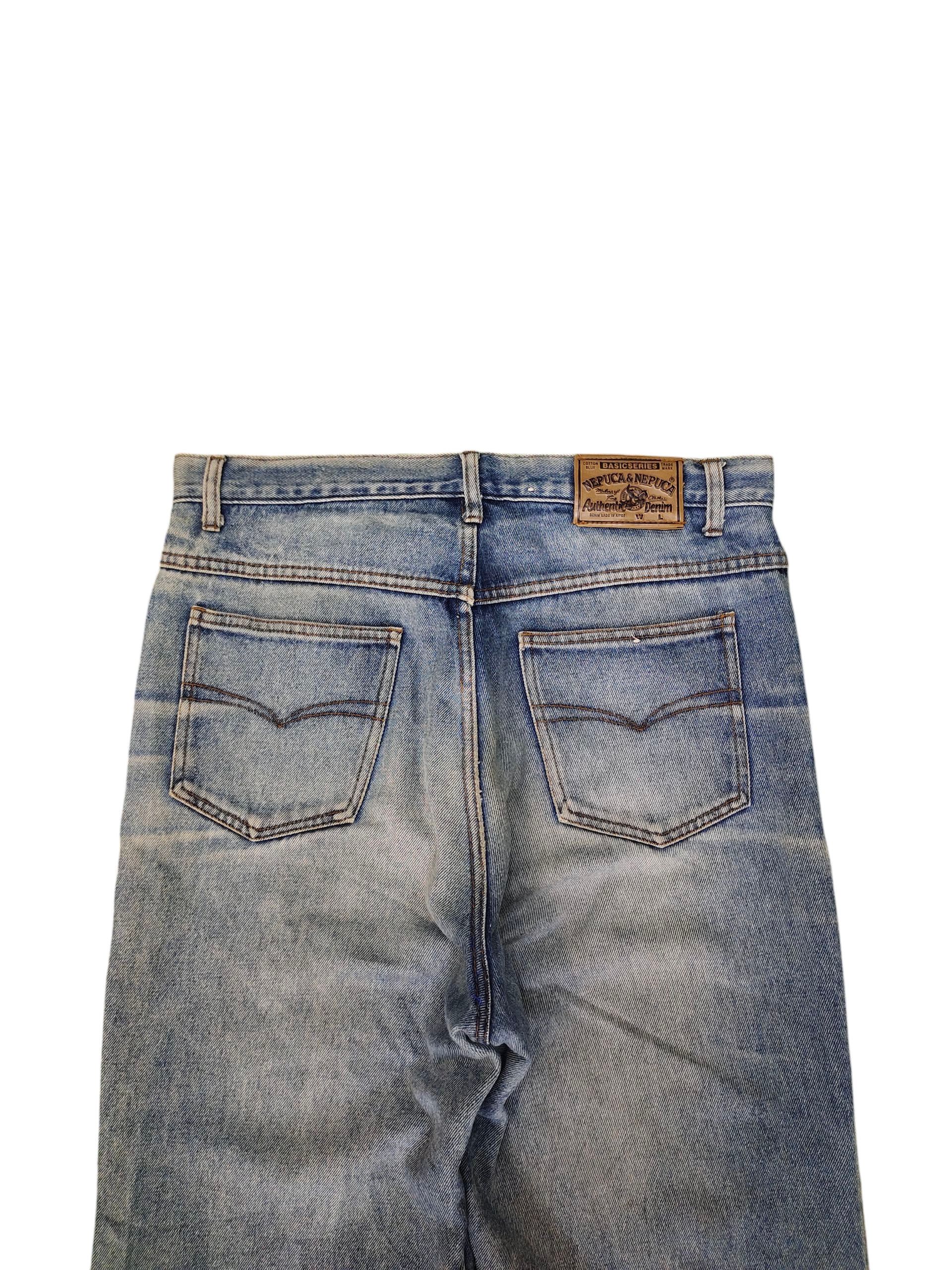 Comme des Garcons × Undercover Vintage 90s Nepura Japan Clawmark Distress Faded Denim Jeans Size US 32 / EU 48 - 9 Thumbnail