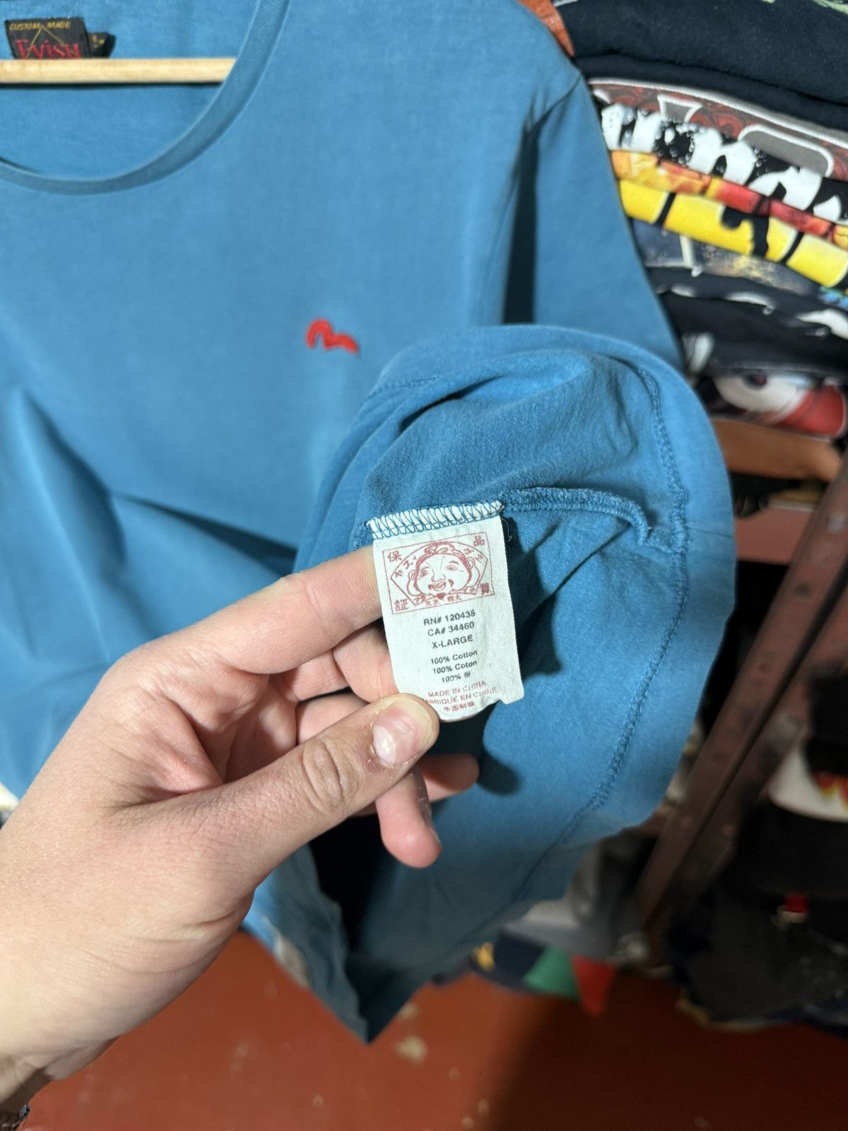 Evisu Y2K Vintage Evisu Small Logo Bird Logo Opium T-shirt Hype Size US XL / EU 56 / 4 - 5 Thumbnail