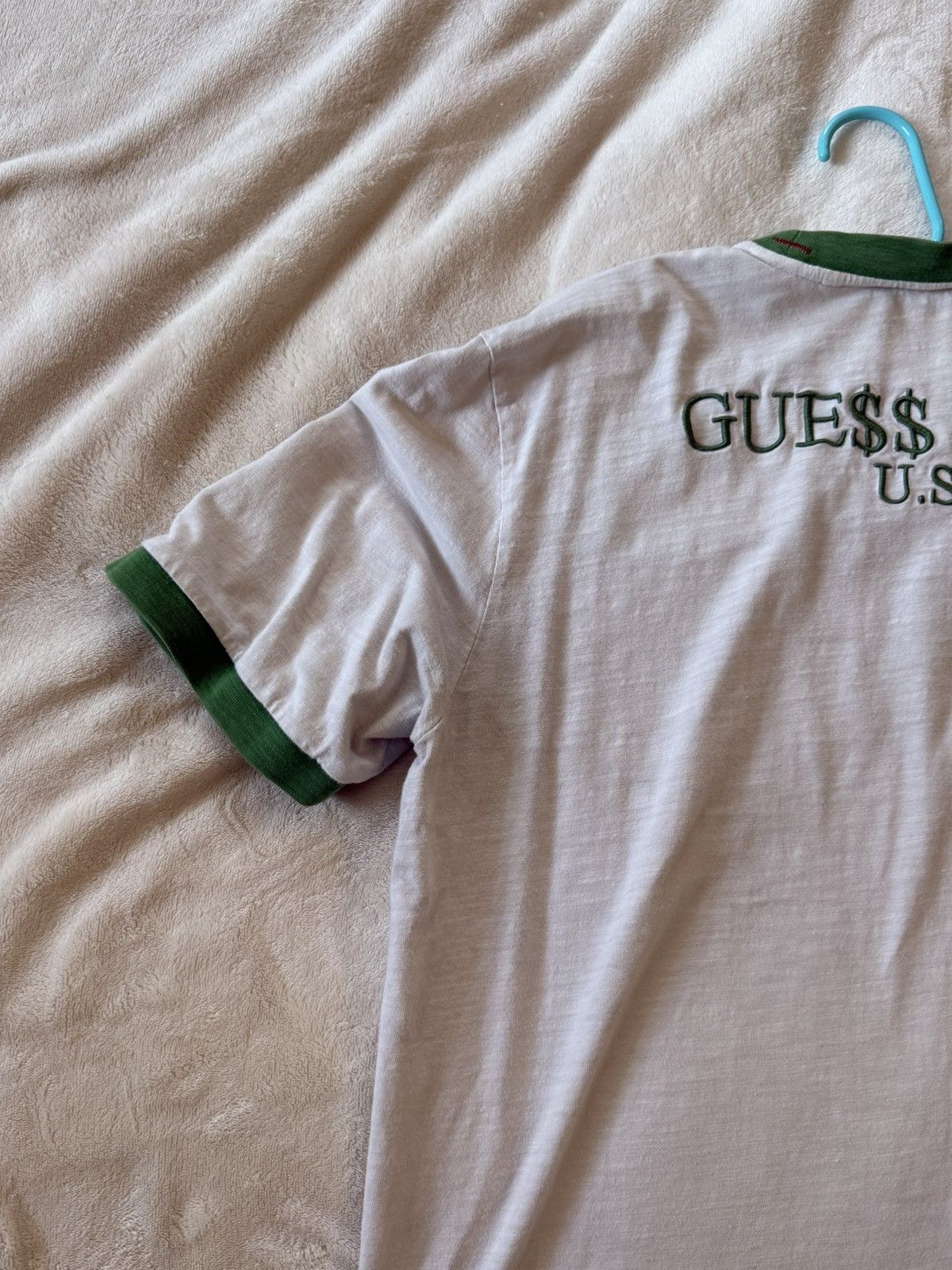 A$AP Rocky × Guess GUESS & A$AP Rocky (GUE$$) Ringer Tee - Green Size US L / EU 52-54 / 3 - 11 Thumbnail