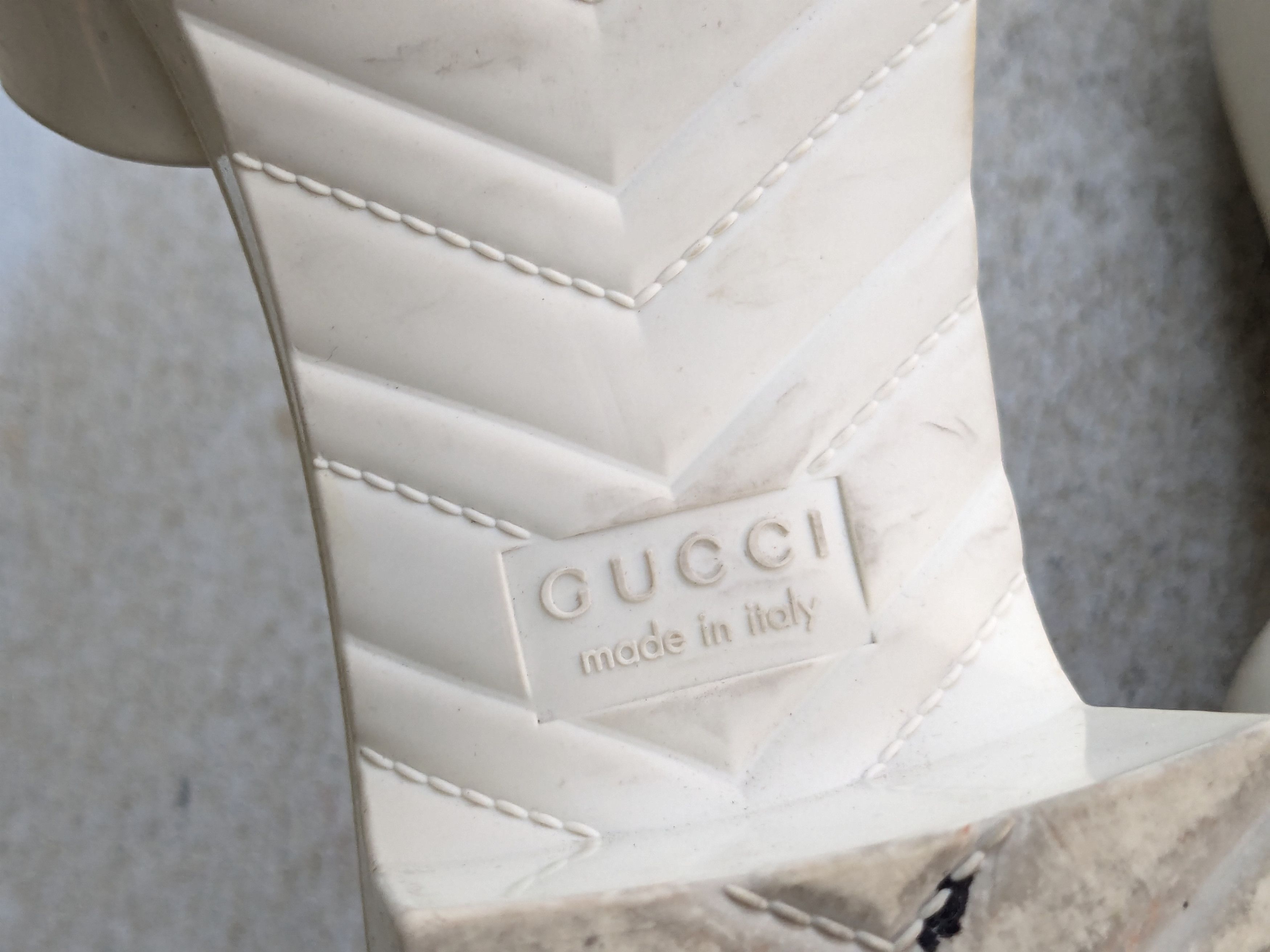 Gucci Gucci Heels Platform Rubber White Block 9 Size US 9 / IT 39 - 15 Thumbnail