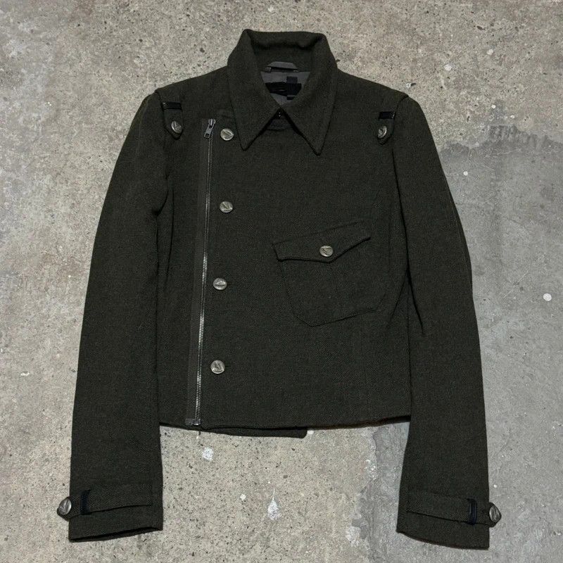 Diesel Diesel military cropped asymmetrical zip buttons wool jacket Size S / US 4 / IT 40 - 1 Thumbnail