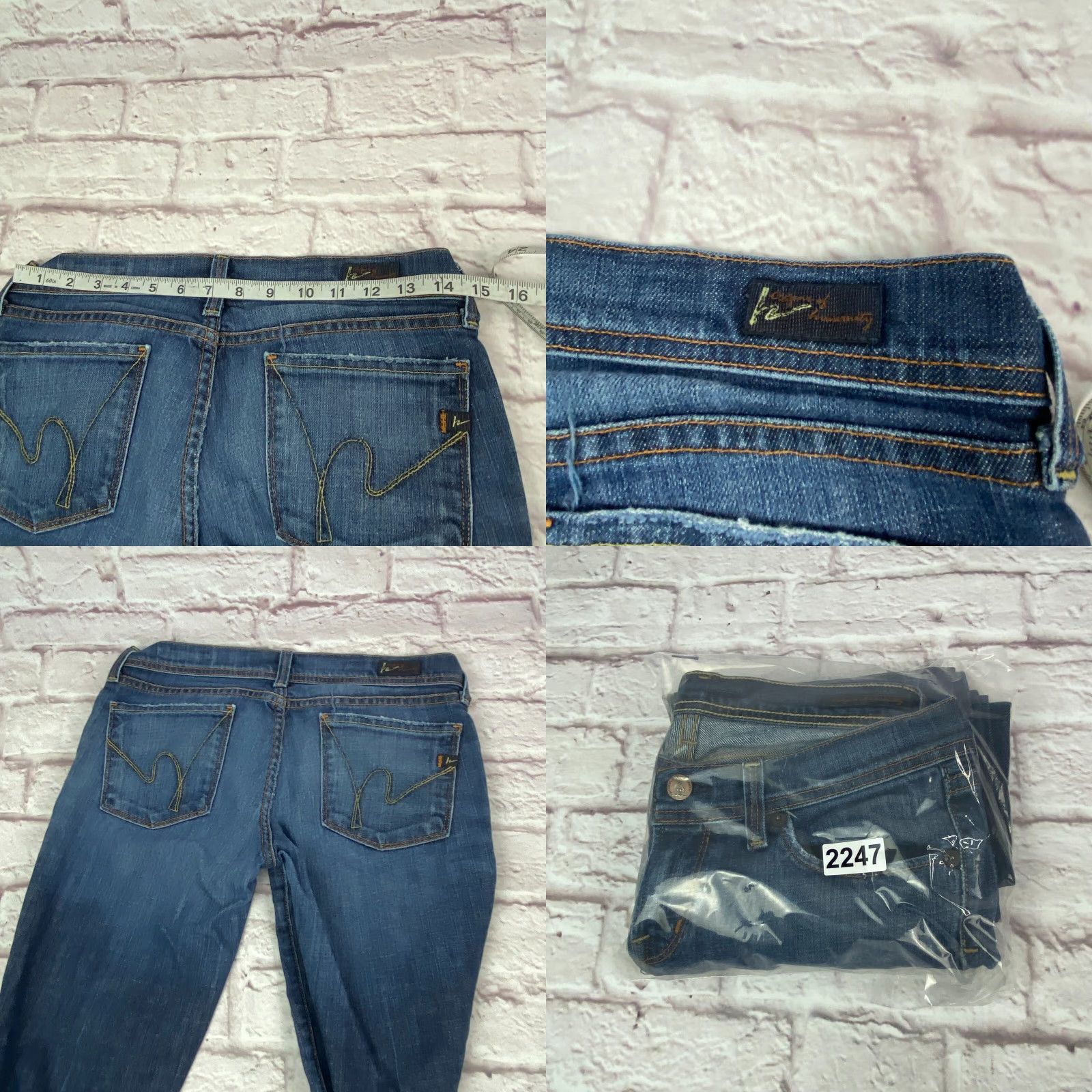 Citizens Of Humanity Citizens of Humanity Jeans Flare Ingrid 28 Stretch Low Rise Denim Blue 90s Bohemian USA Womens Jeans Size 28" / US 6 / IT 42 - 9 Thumbnail