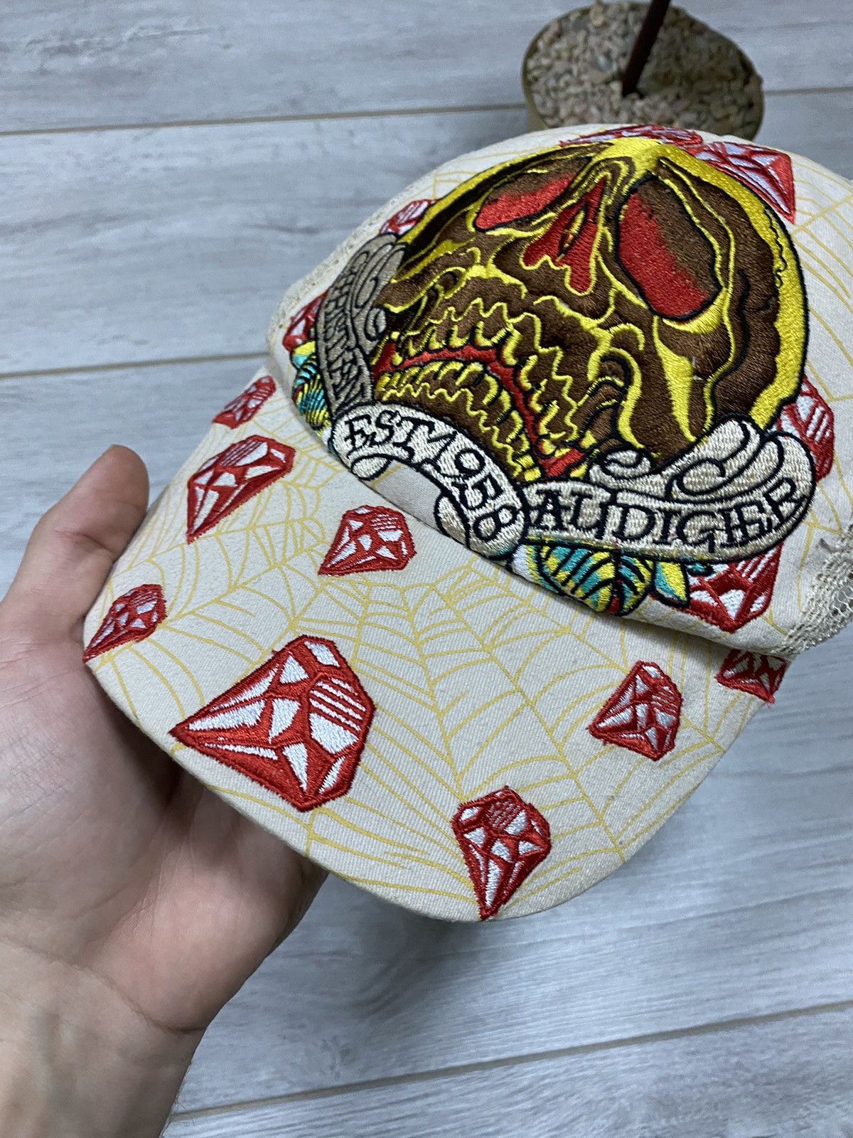 Ed Hardy Ed Hardy 💎 Diamond skull vintage cap web Size ONE SIZE - 2 Thumbnail