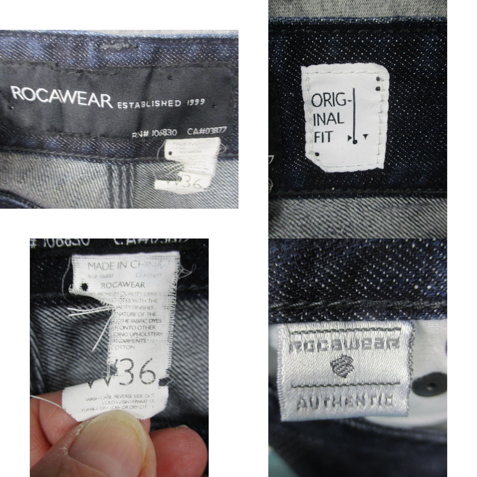 Rocawear Rocawear Jeans Mens 36x32 Dark Blue Denim Original Fit Hip Hop Pockets Urban Size US 36 / EU 52 - 9 Thumbnail