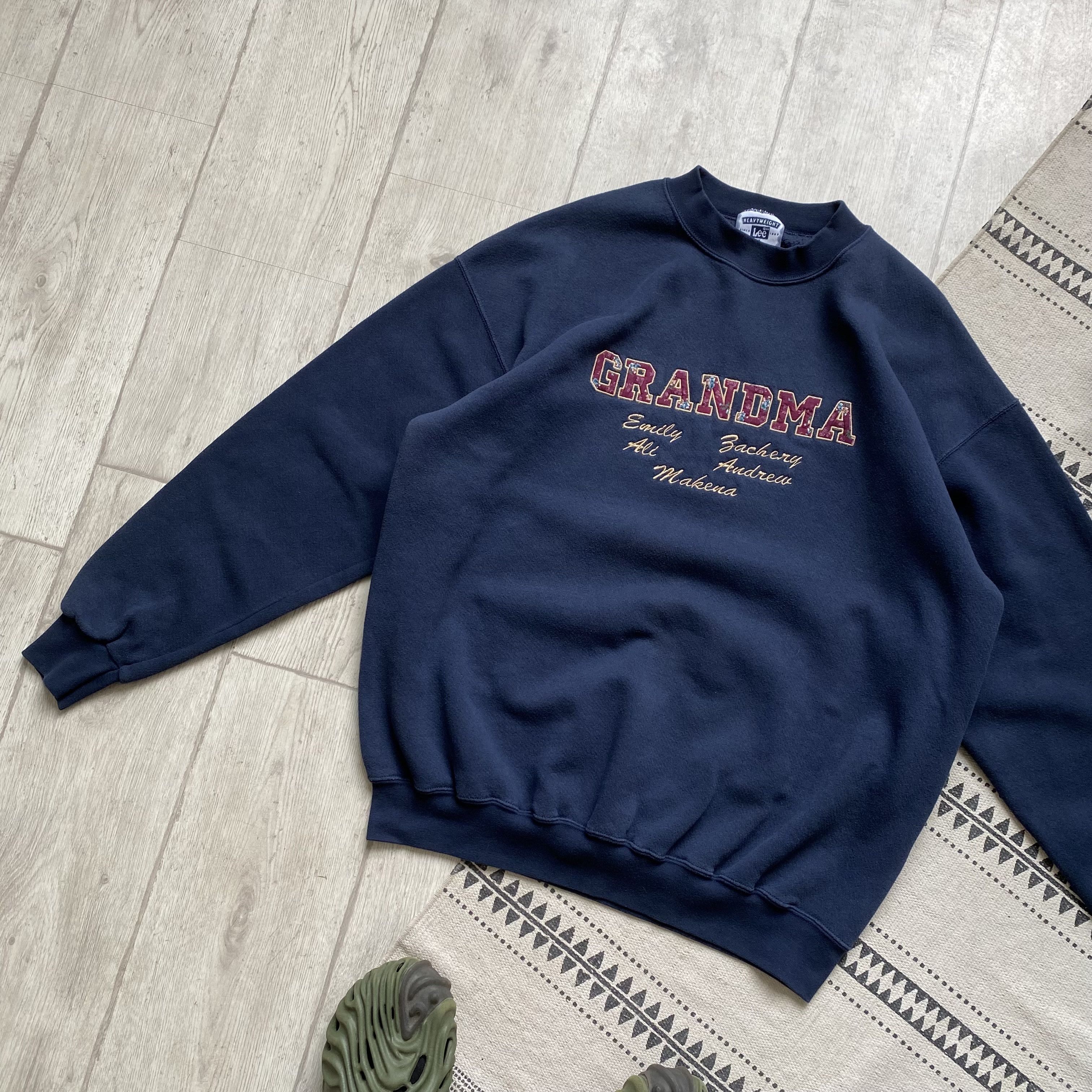 Lee 🌺 Vintage 90s Lee sweatshirt Grandma logo Size US XL / EU 56 / 4 - 7 Thumbnail