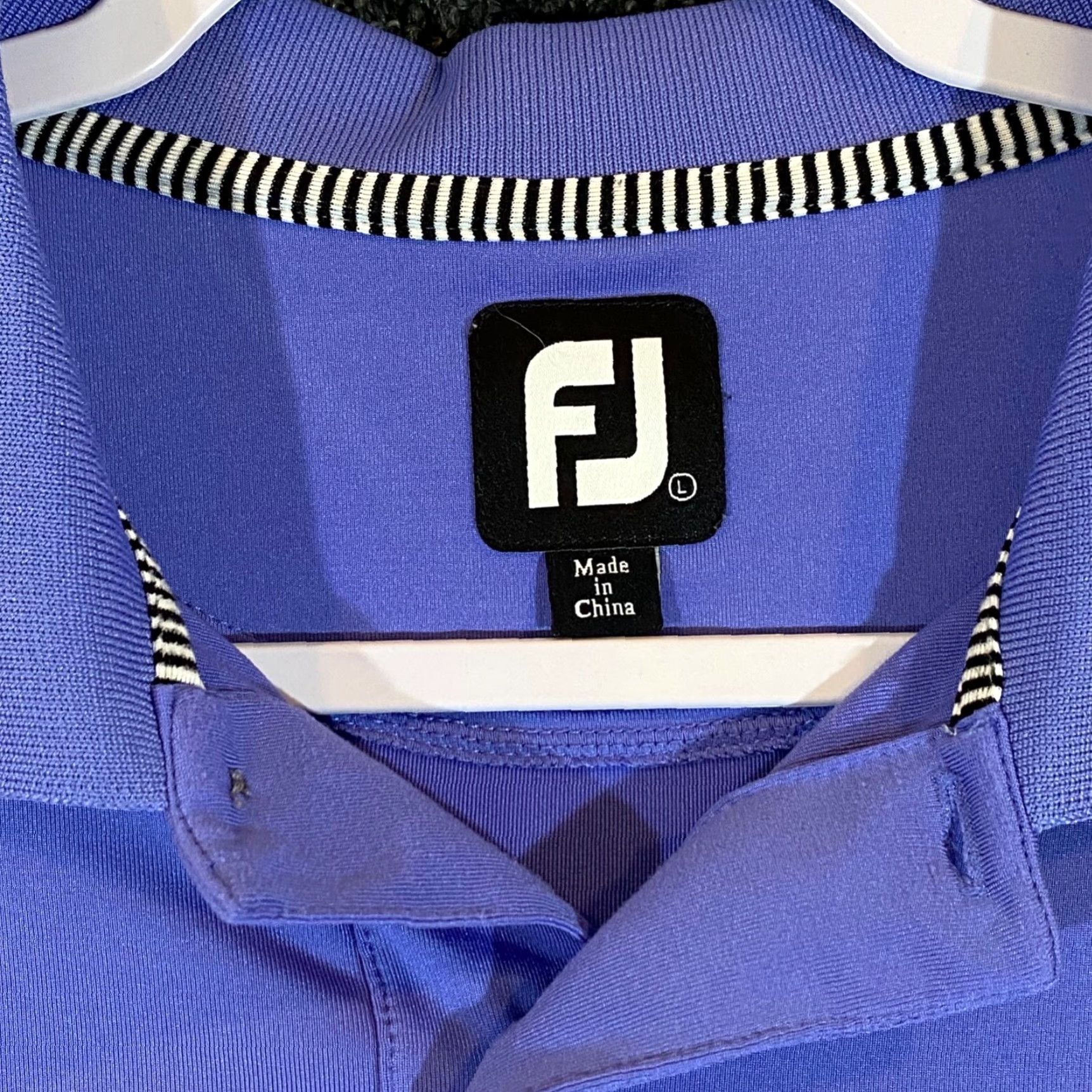 Footjoy FootJoy Polo Mens L Blue Striped Short Sleeve Golf Shirt S/S Logo Casual Top Size US L / EU 52-54 / 3 - 2 Thumbnail