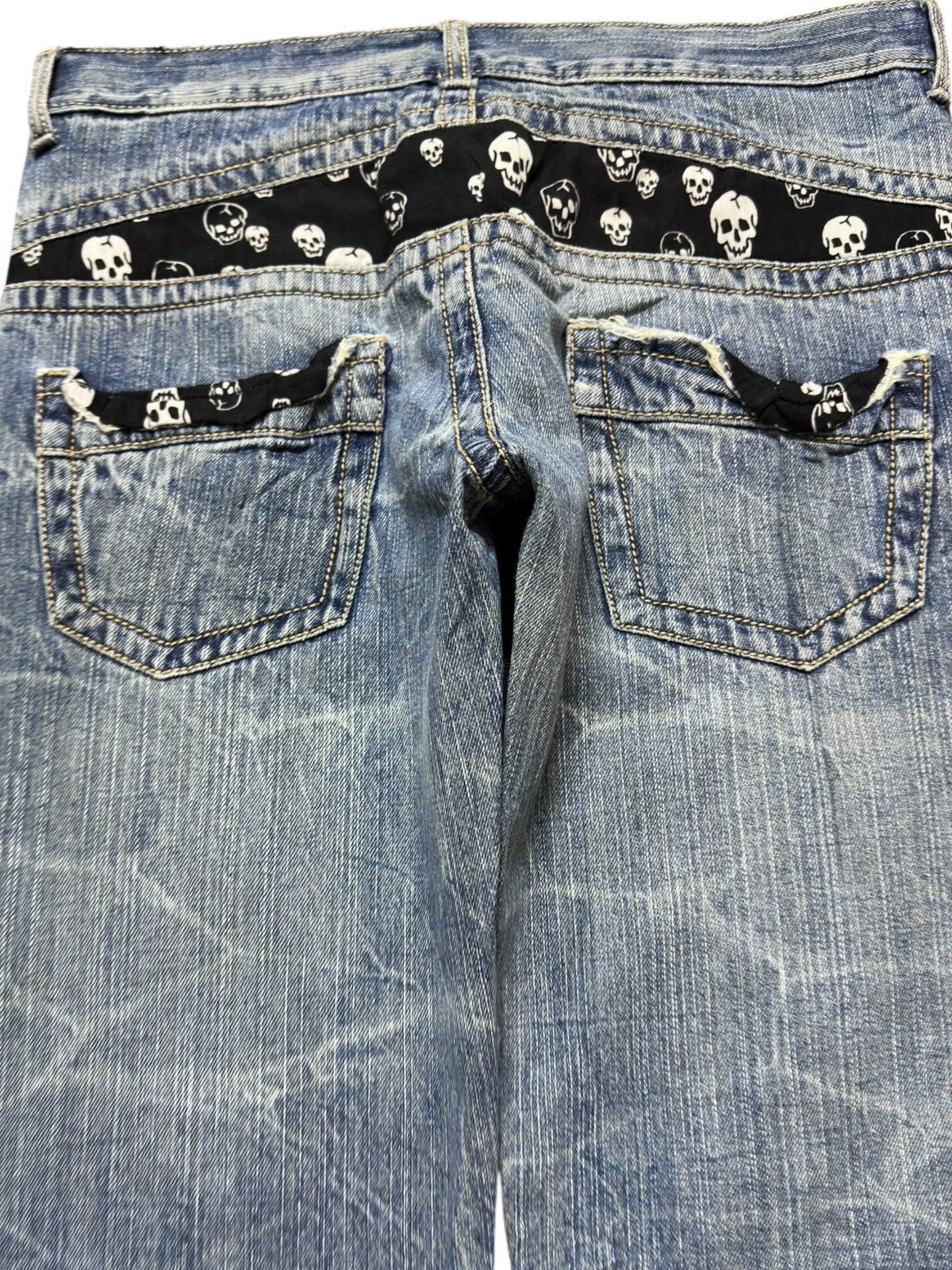 Mastermind Japan Vintage Japanese Brand Skulls Pattern Denim Size US 31 - 6 Thumbnail