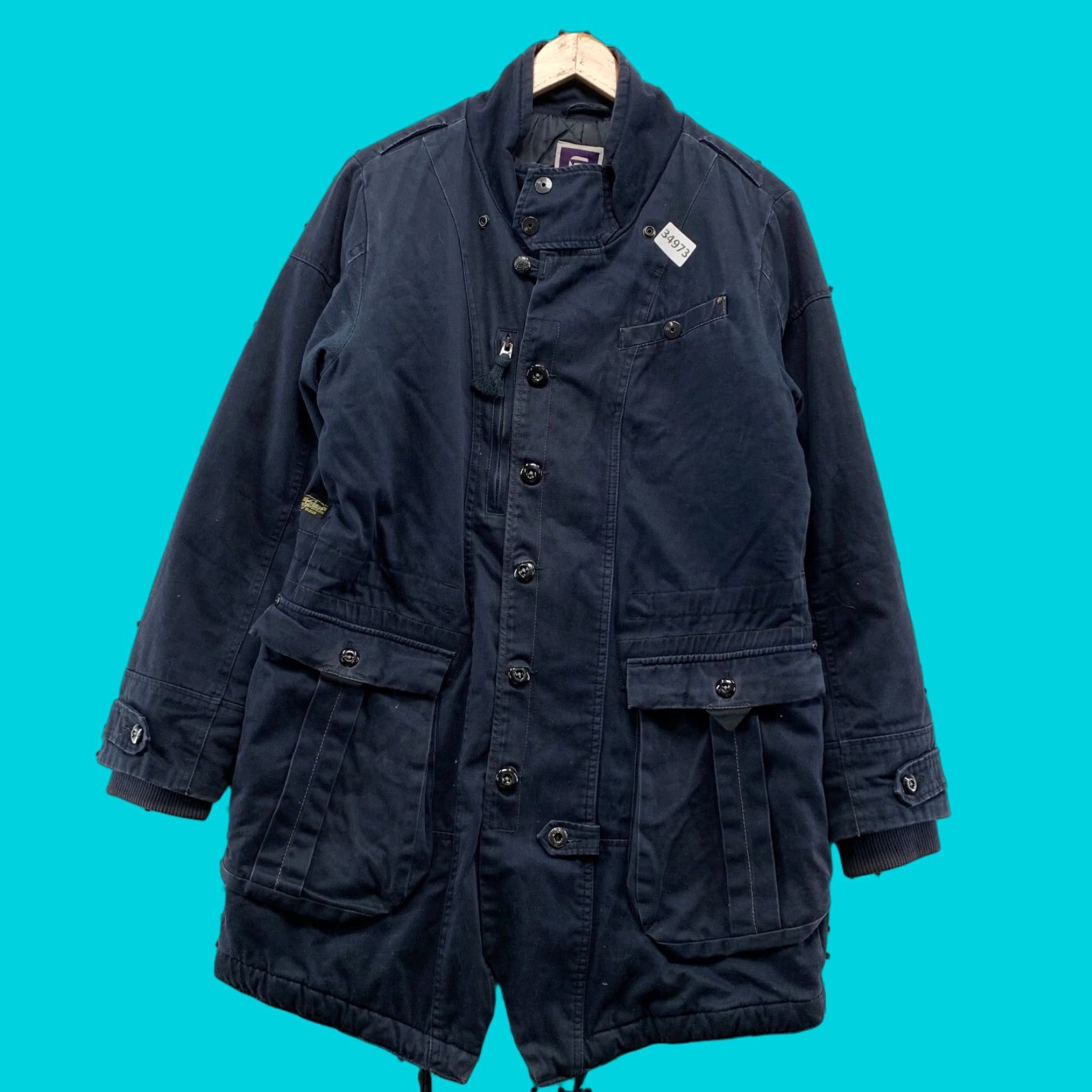 G-Star G Star Raw Military Coat Womens Large Blue Parka Long Coat Army Style 22x36 Vintage No Size L / US 10 / IT 46 - 1 Thumbnail