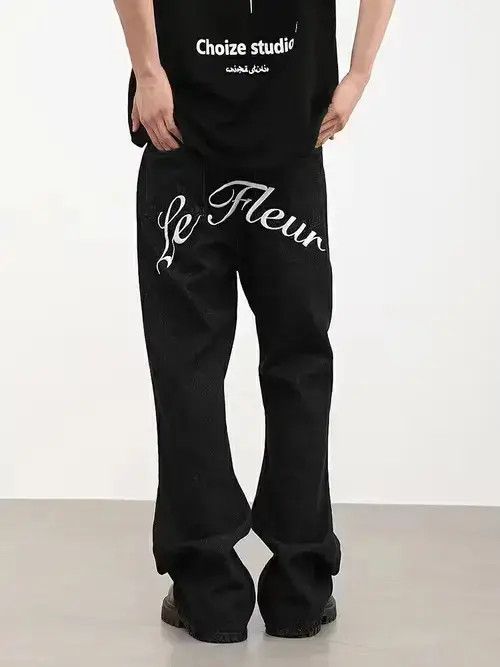 American Edition × Designer × Jean graphics y2k hiphop pattern flared jeans Size US 32 / EU 48 - 2 Thumbnail