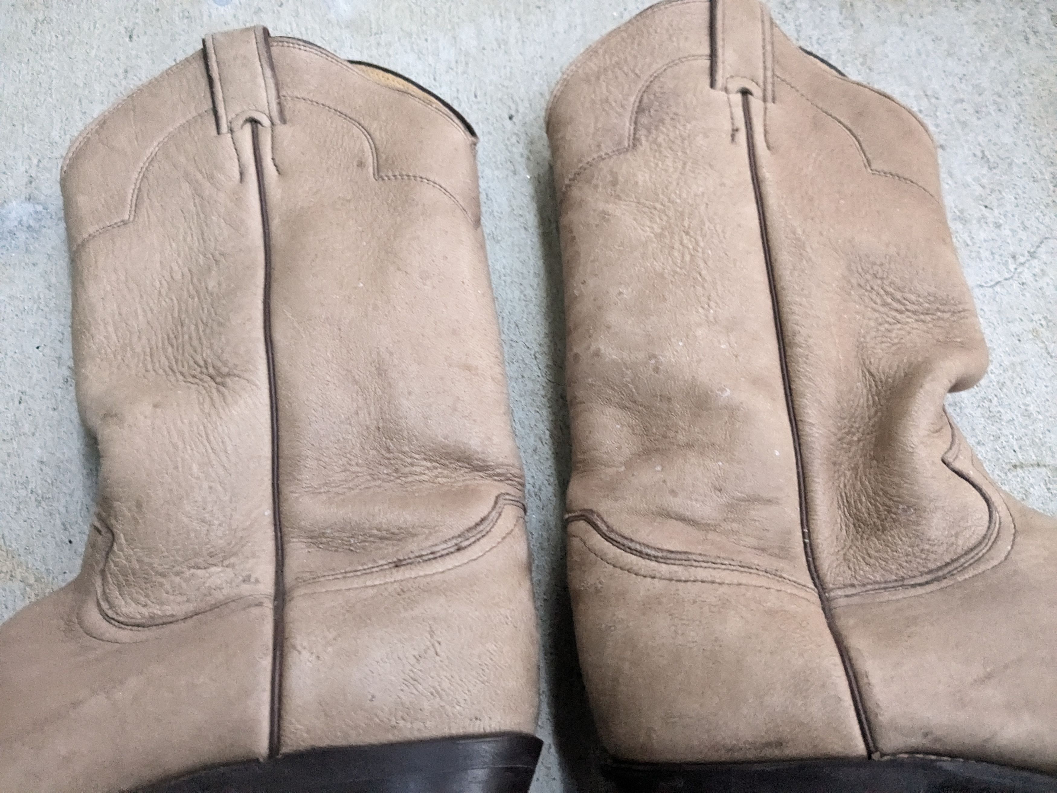 Justin Boots × Vintage Vintage Justin Cowboy Boots Leather Taupe Brown 9 Western Size US 9 / EU 42 - 8 Thumbnail