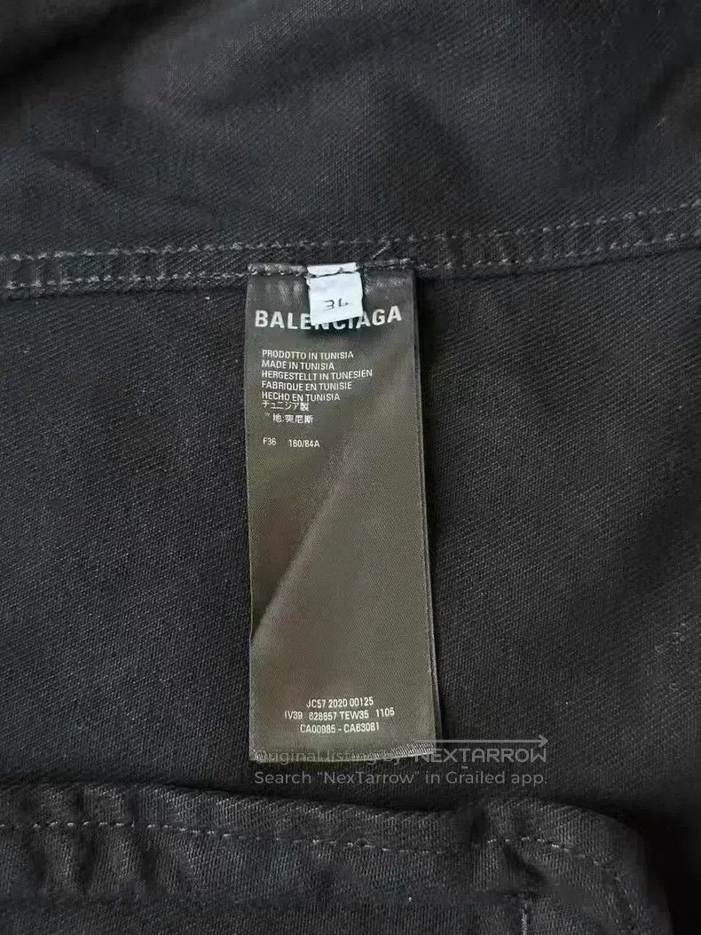 Balenciaga Balenciaga Black Crew Denim Jacket Size XS / US 0-2 / IT 36-38 - 4 Thumbnail