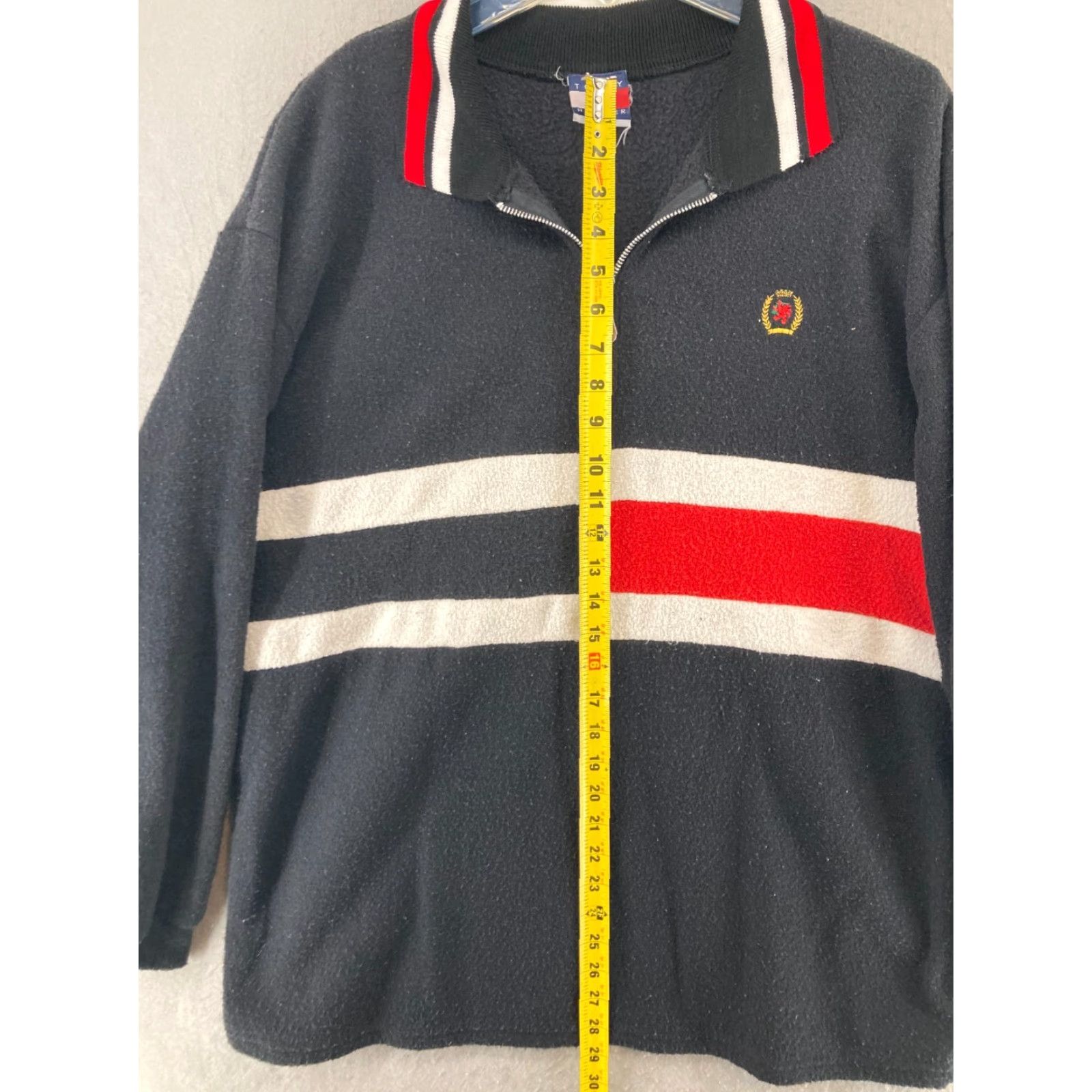 Tommy Hilfiger VINTAGE Tommy Hilfiger Mens Shirt Large Black 1/4 Zip USA Made Size US L / EU 52-54 / 3 - 3 Thumbnail