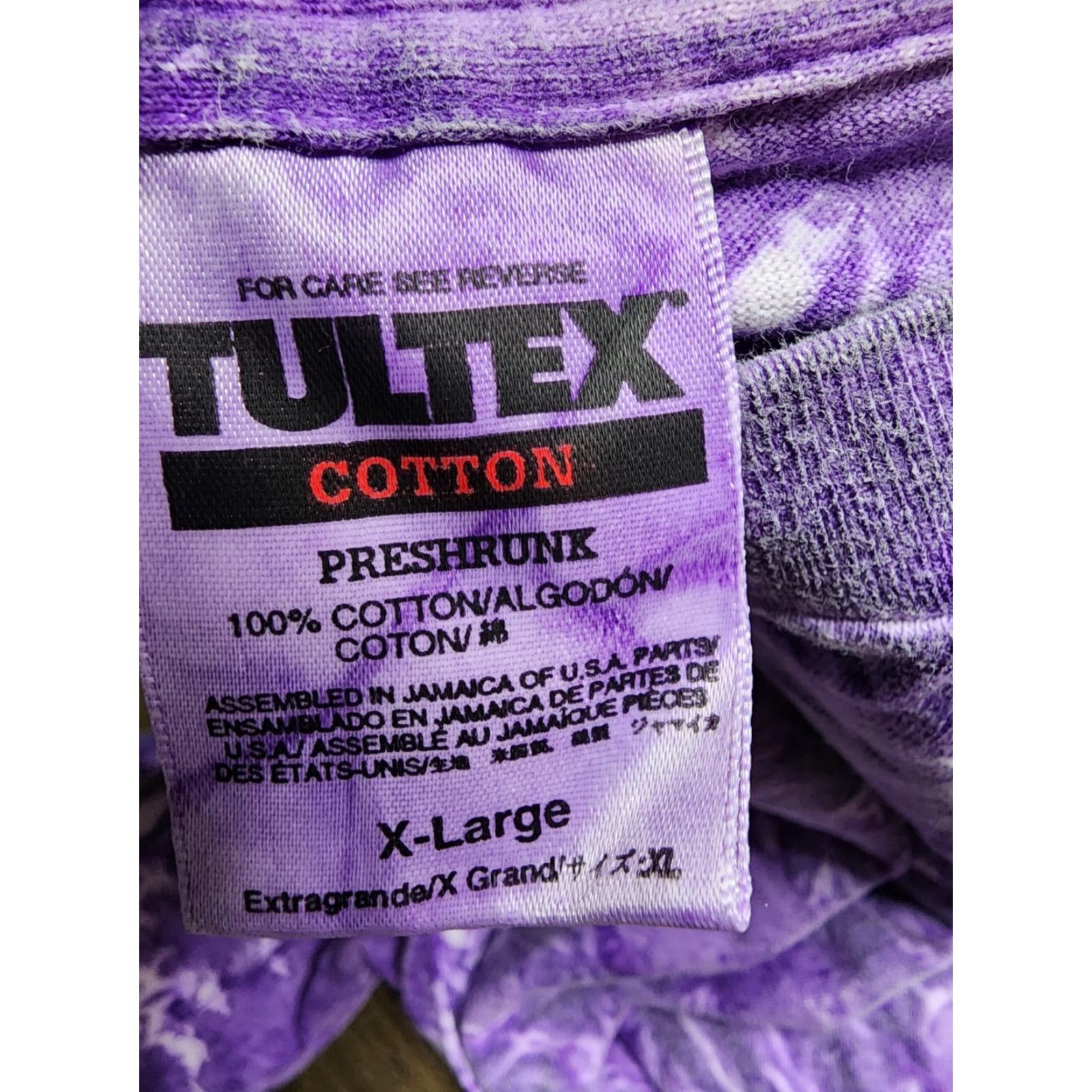 Tultex VINTAGE Tultex BAYSIDE MIAMI Tie Dye T-Shirt XL Purple Embroidered 90s Beach Mens Size US XL / EU 56 / 4 - 5 Thumbnail